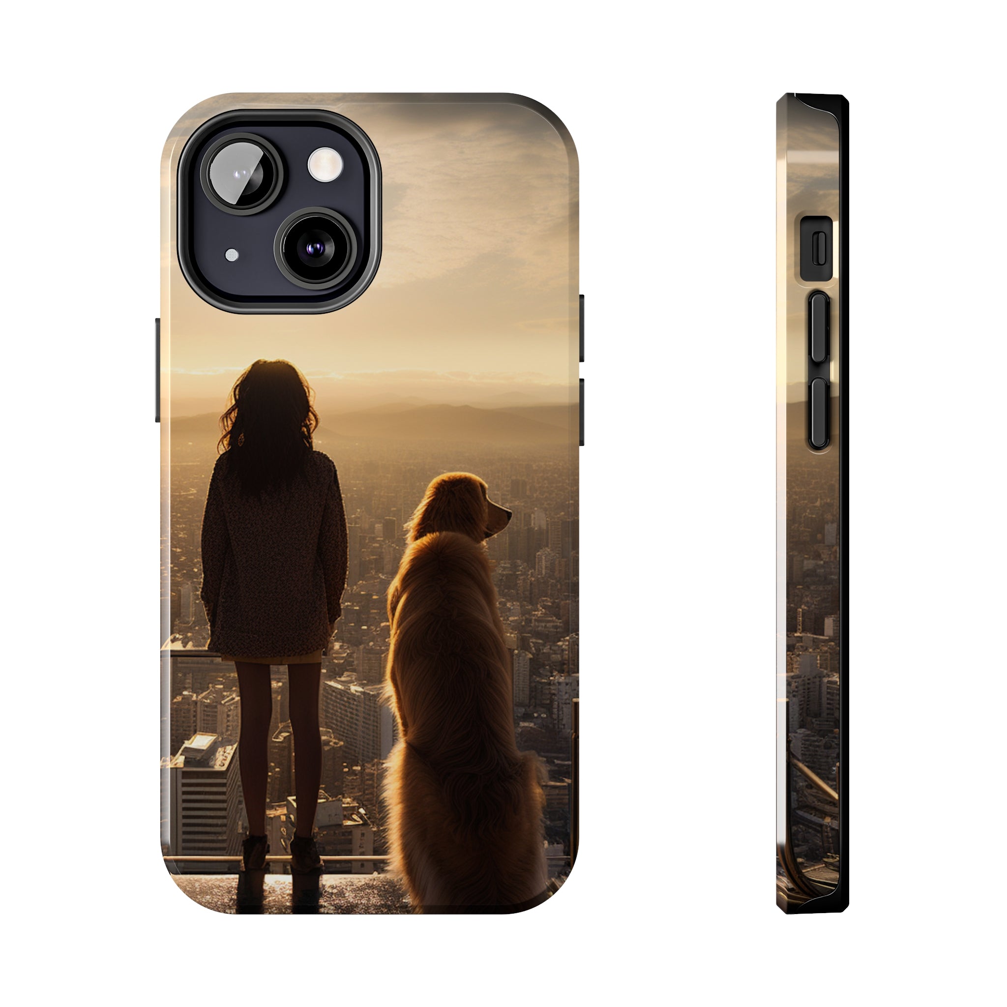 Golden Retriever Bond: Impact-Resistant iPhone Case