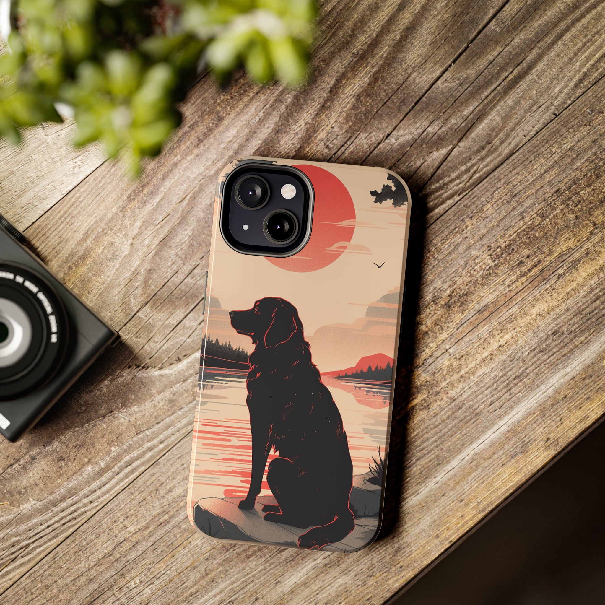 Golden Retriever Love - Dark Mode: Impact-Resistant iPhone Case