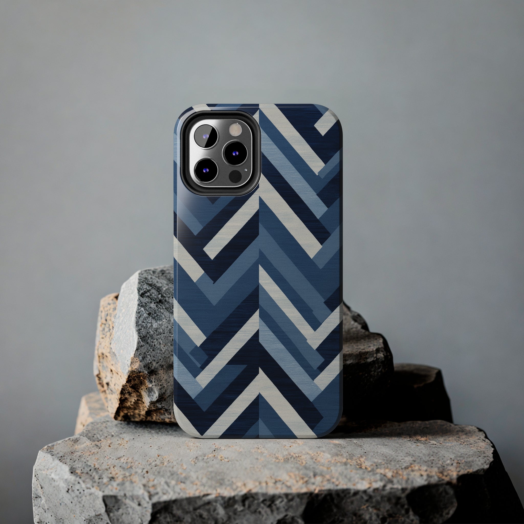 Azure Mosaic: Impact-Resistant iPhone Case