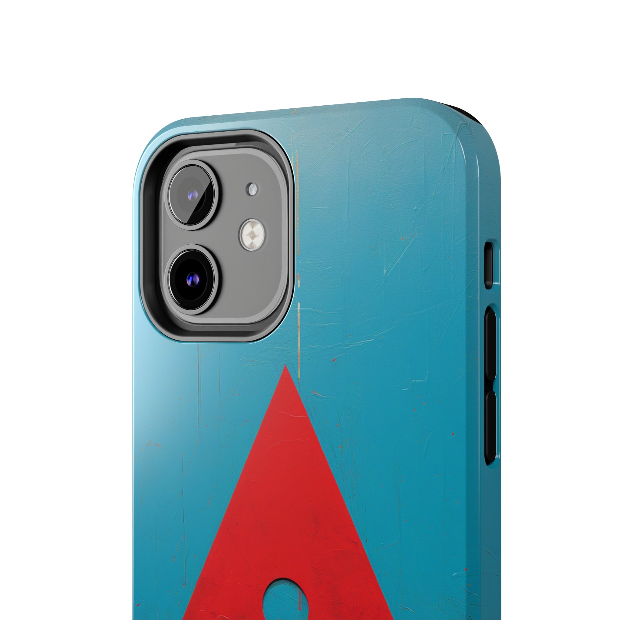 Spooky Red Triangle: Impact-Resistant iPhone Case