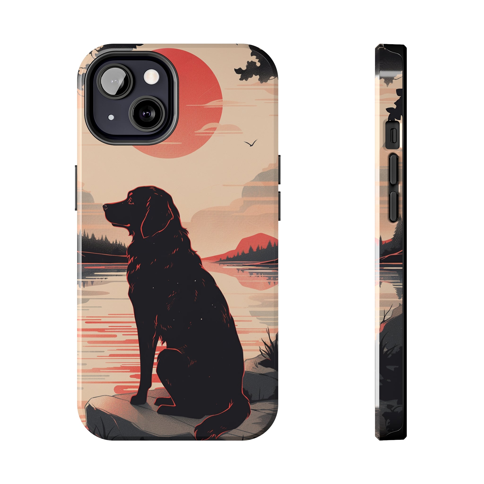 Golden Retriever Love - Dark Mode: Impact-Resistant iPhone Case