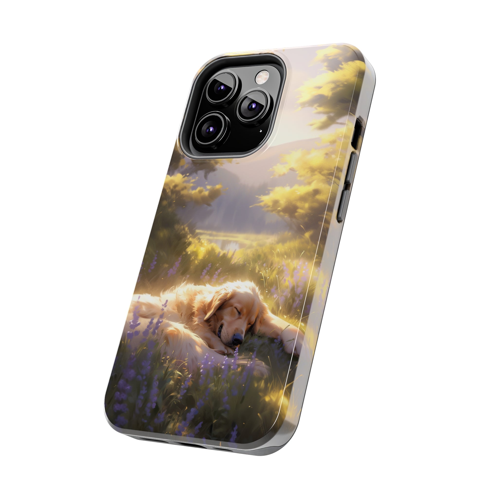 Golden Retriever Love: Impact-Resistant iPhone Case