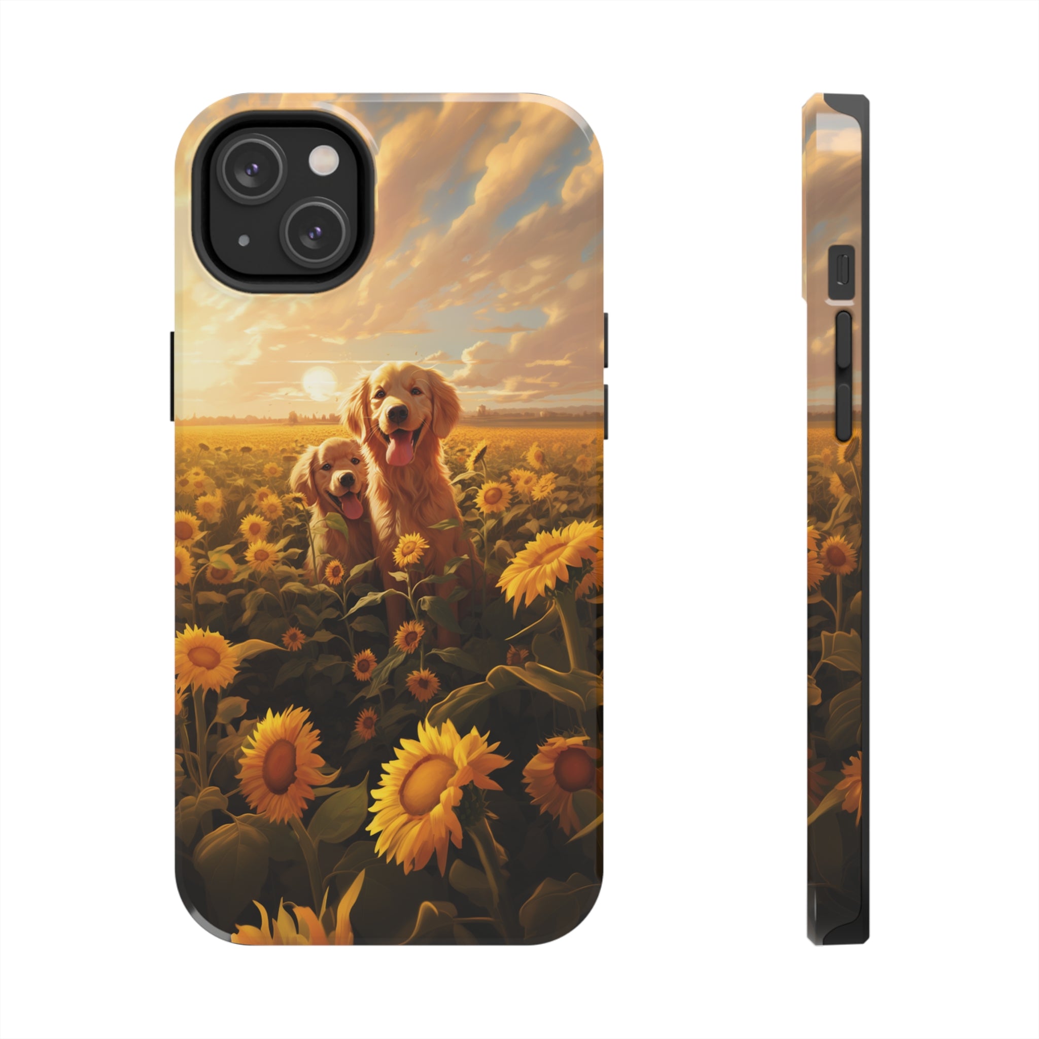 Golden Retriever Love: Impact-Resistant iPhone Case