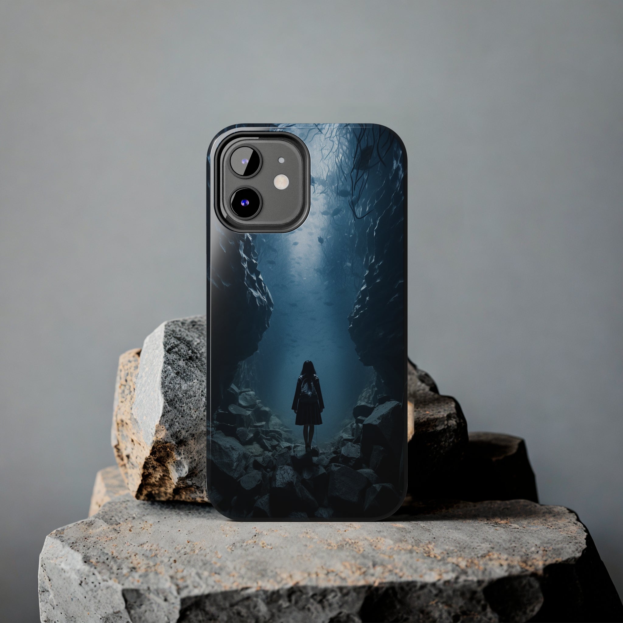 Girl in Abyss: Impact-Resistant iPhone Case