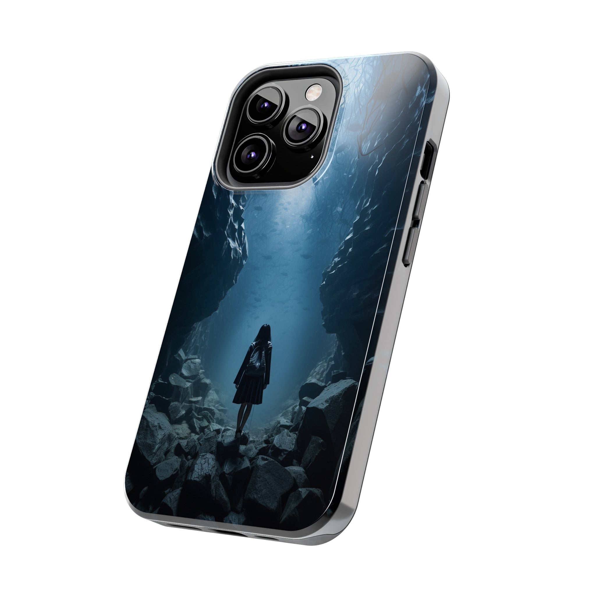 Girl in Abyss: Impact-Resistant iPhone Case