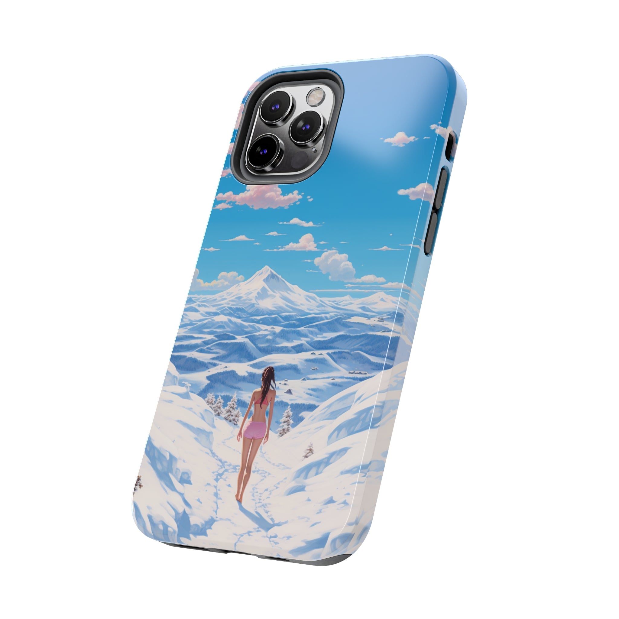 Snowy Majesty: Impact-Resistant iPhone Case