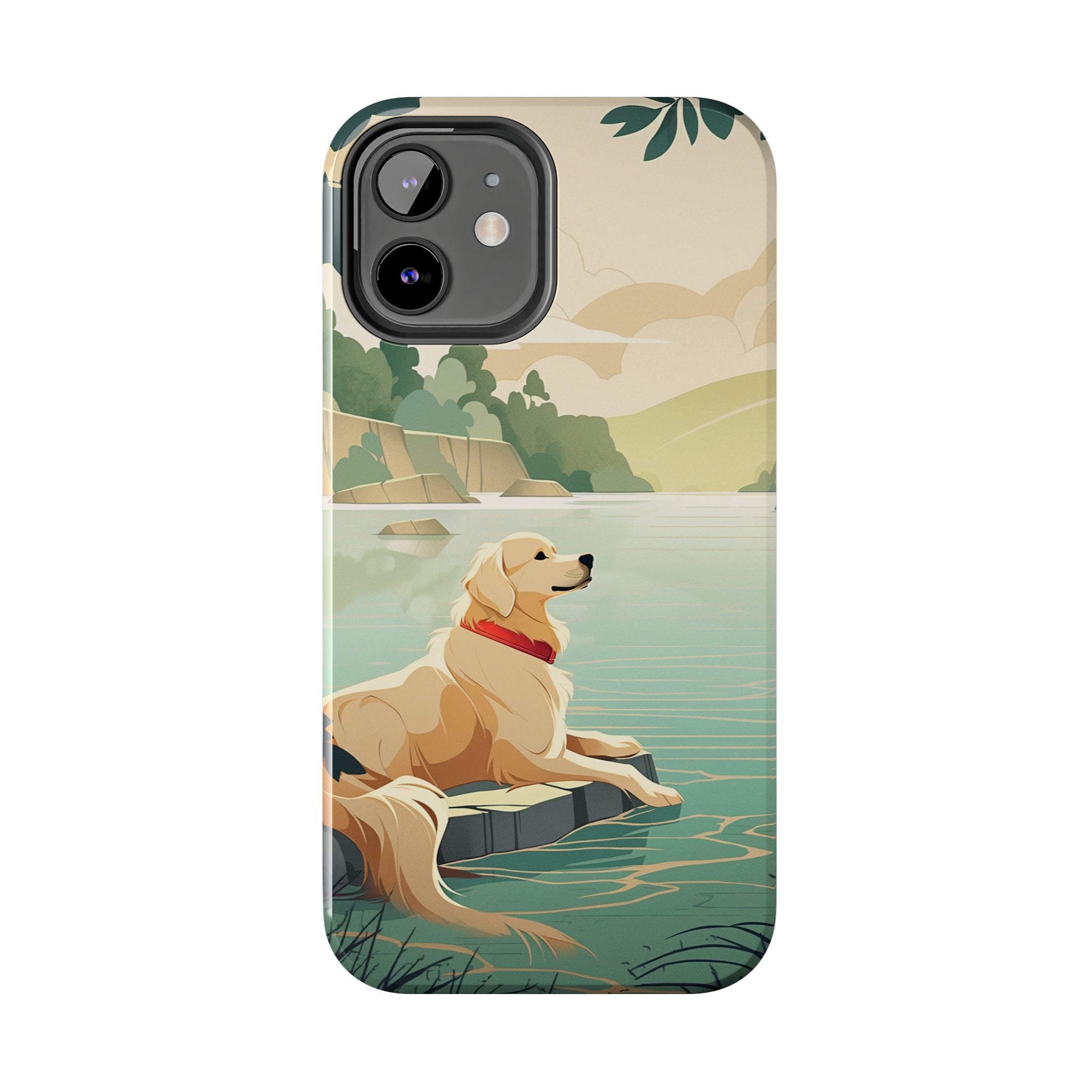 Golden Retriever Love: Impact-Resistant iPhone Case