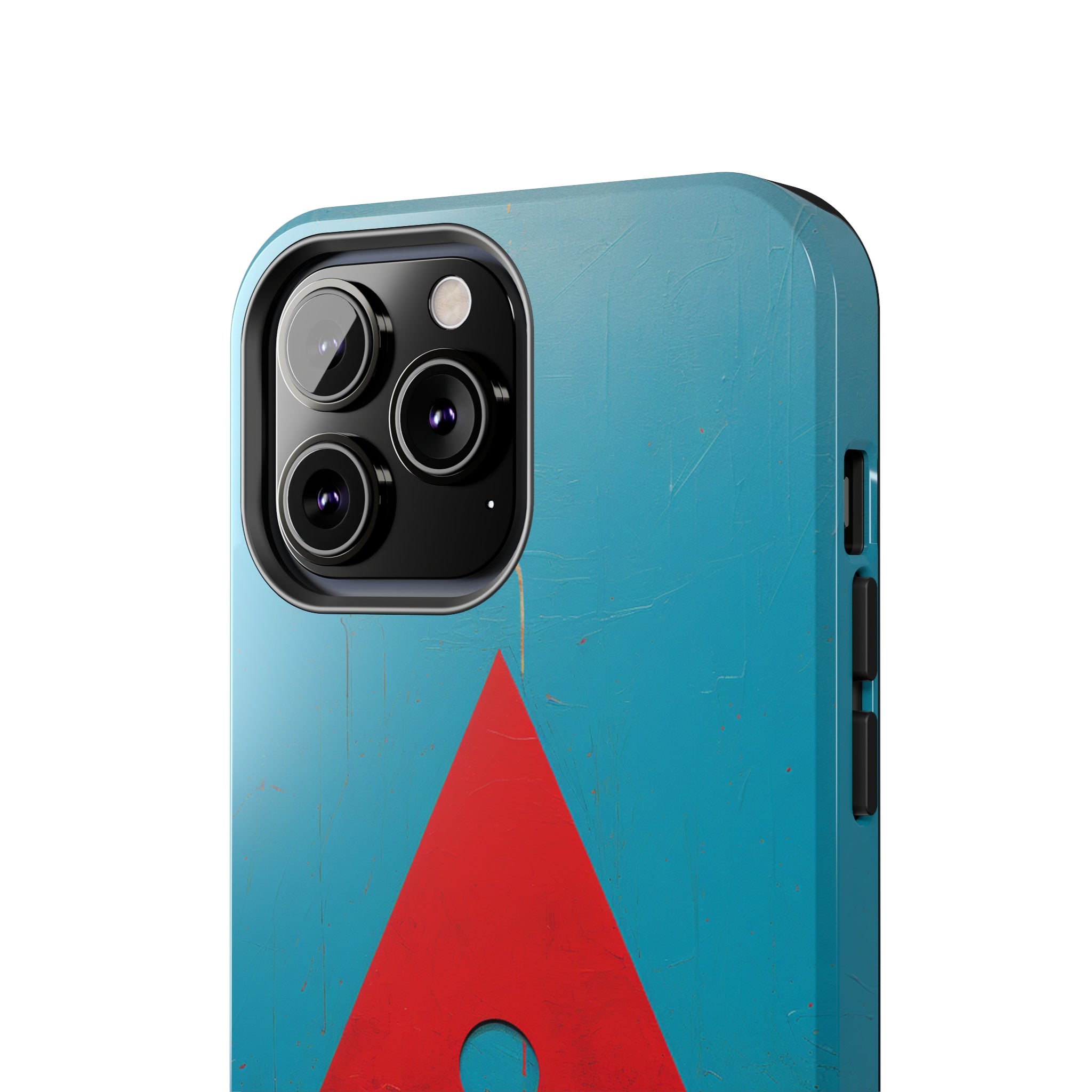 Spooky Red Triangle: Impact-Resistant iPhone Case