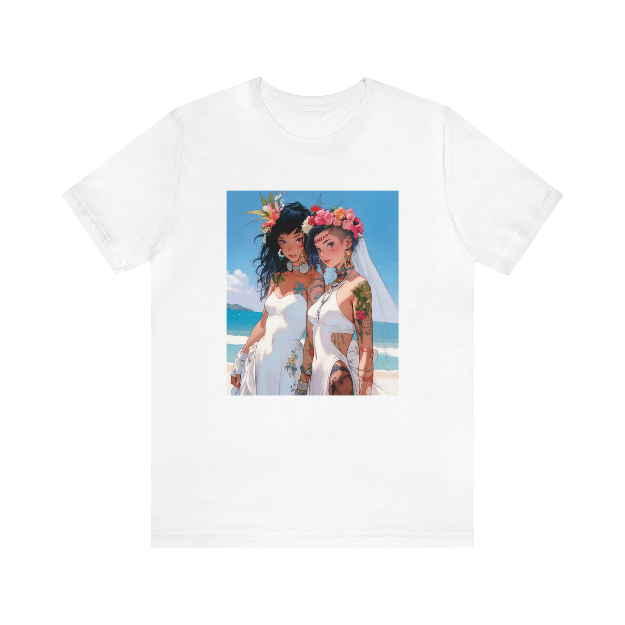 Seoul Beach Vibes Bikini Tattoos Girls Wedding Short Sleeve Tee