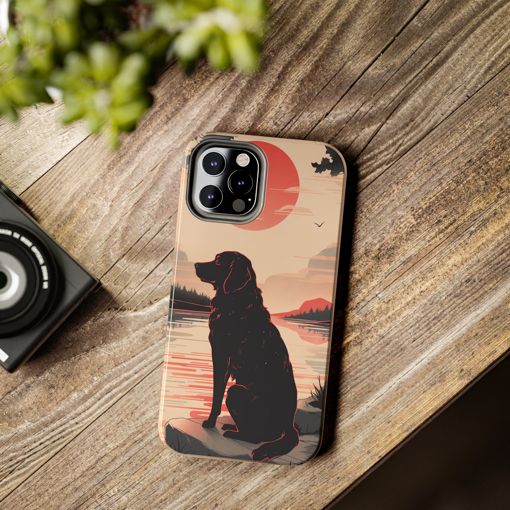 Golden Retriever Love - Dark Mode: Impact-Resistant iPhone Case