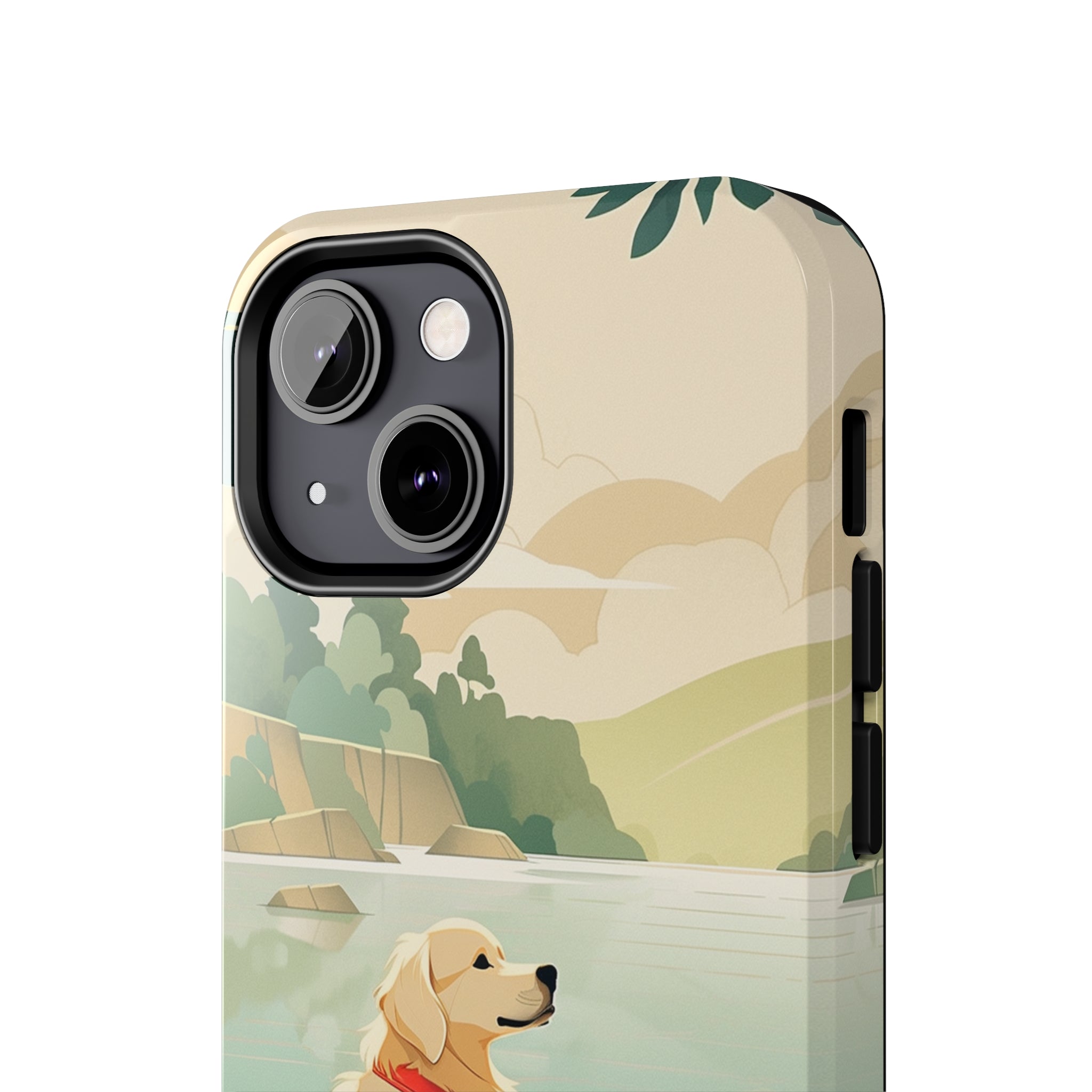 Golden Retriever Love: Impact-Resistant iPhone Case