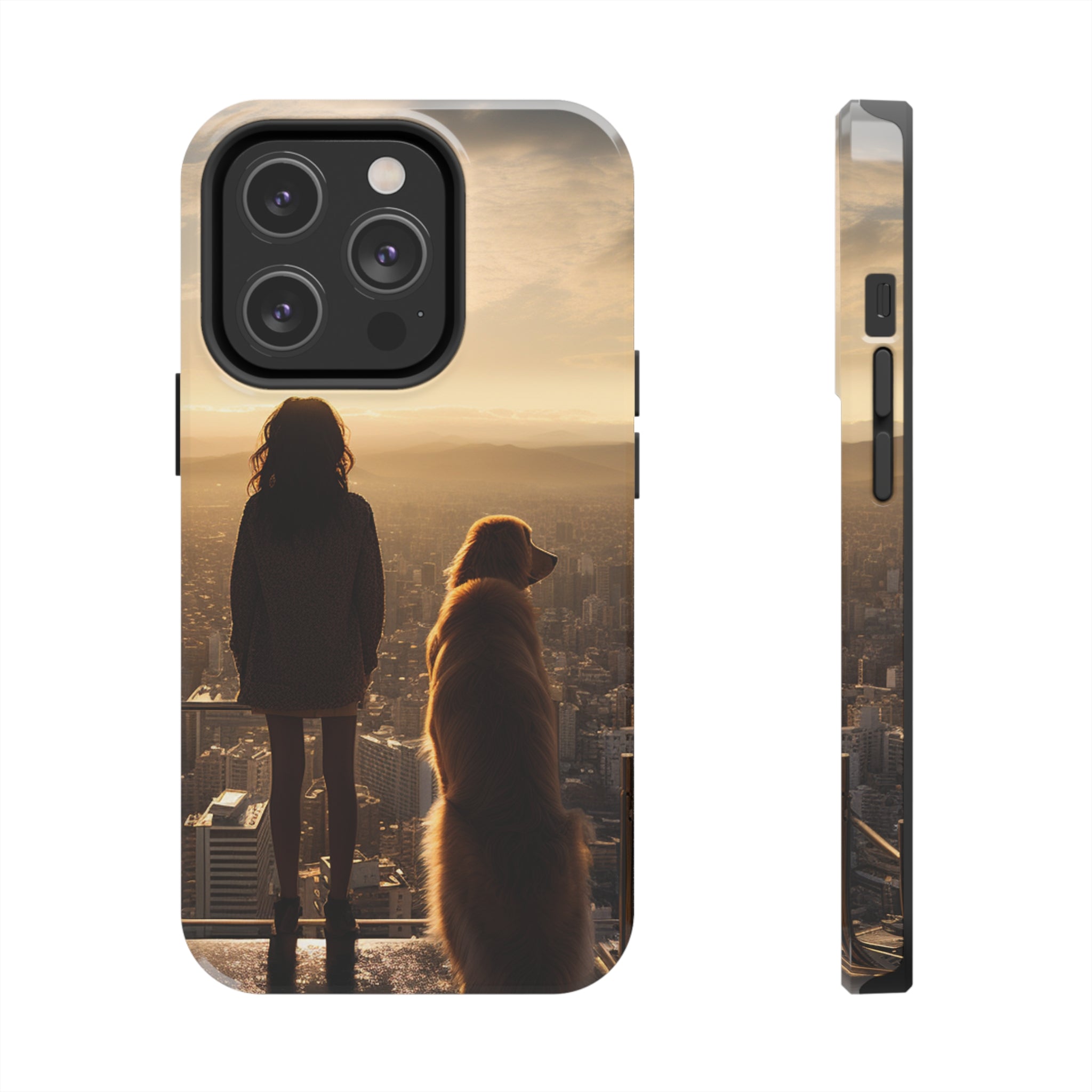 Golden Retriever Bond: Impact-Resistant iPhone Case