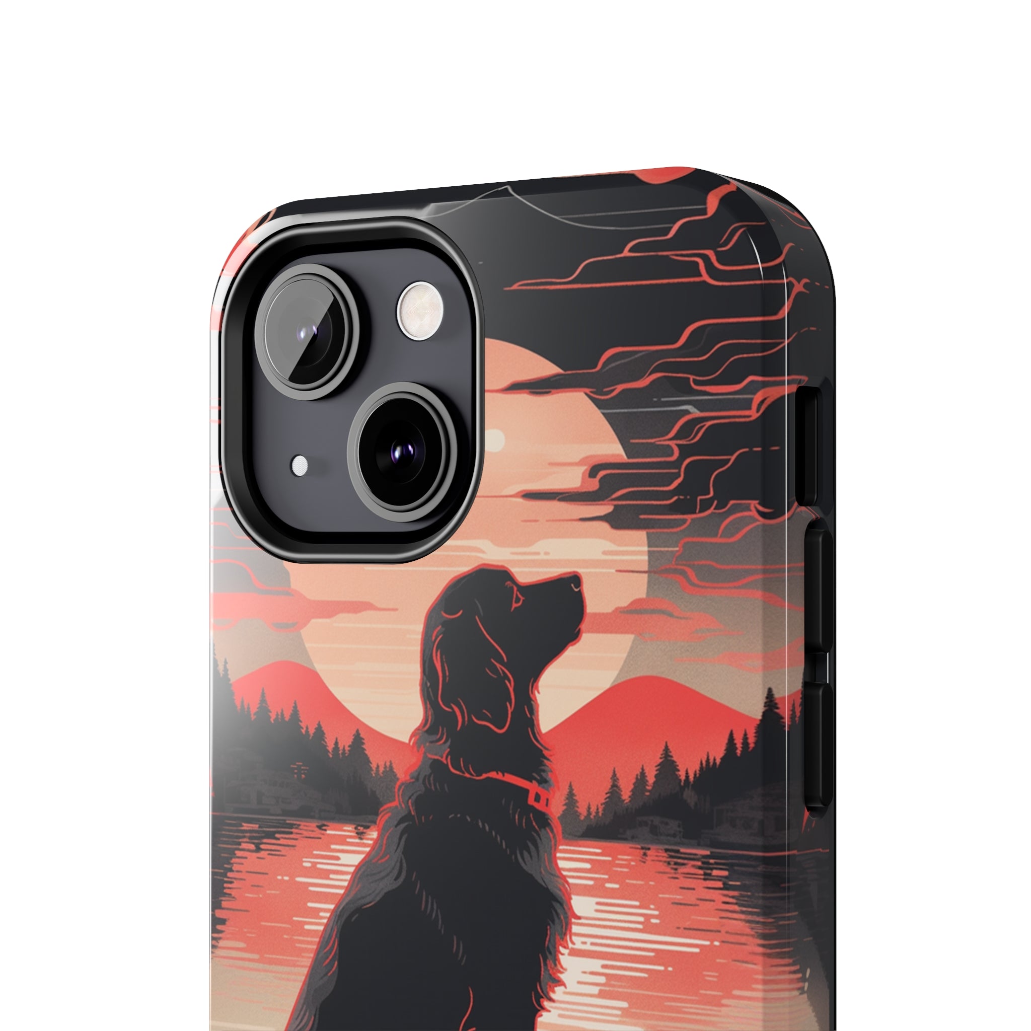 Golden Retriever Love - Dark Mode: Impact-Resistant iPhone Case