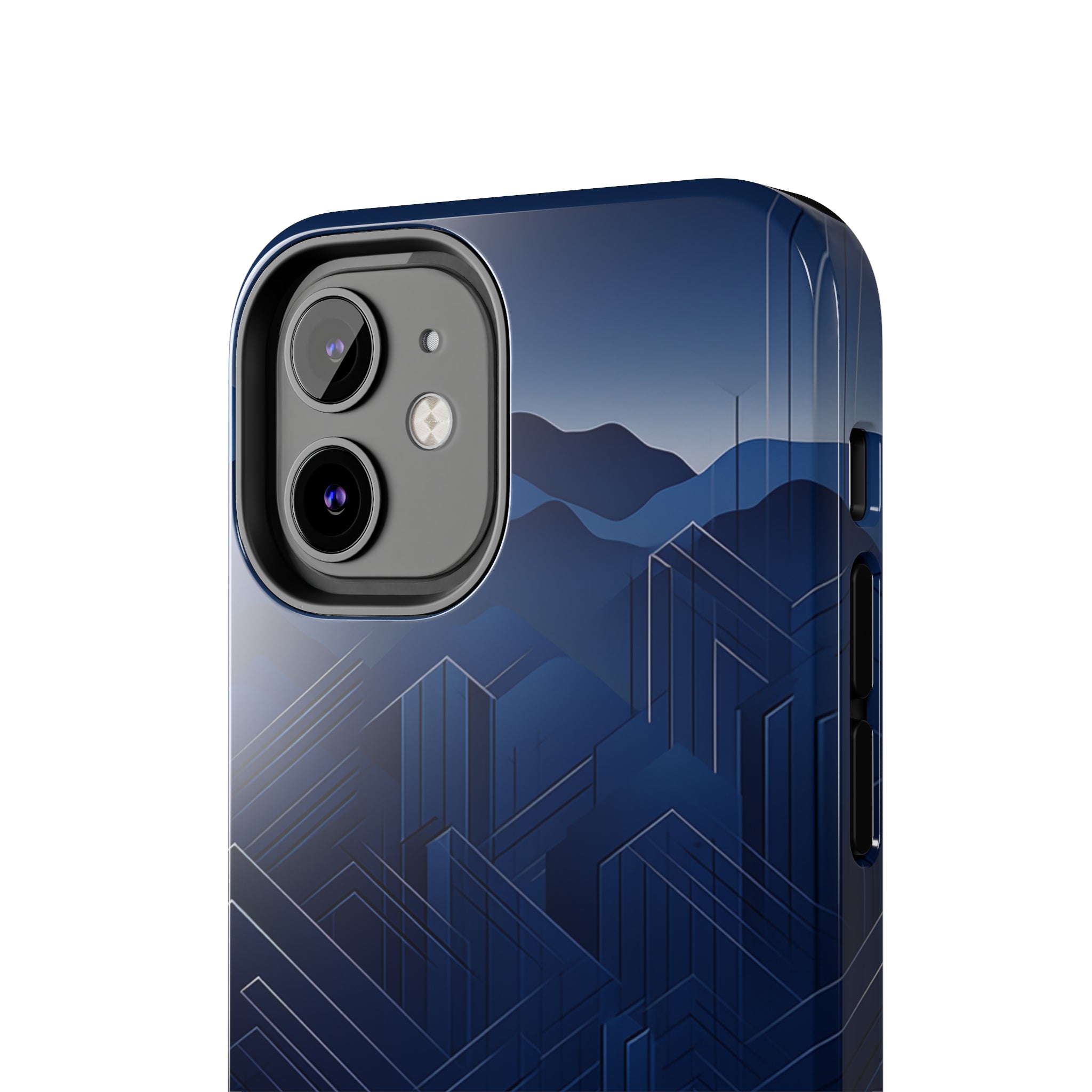 Blue Pixels: Impact-Resistant iPhone Case