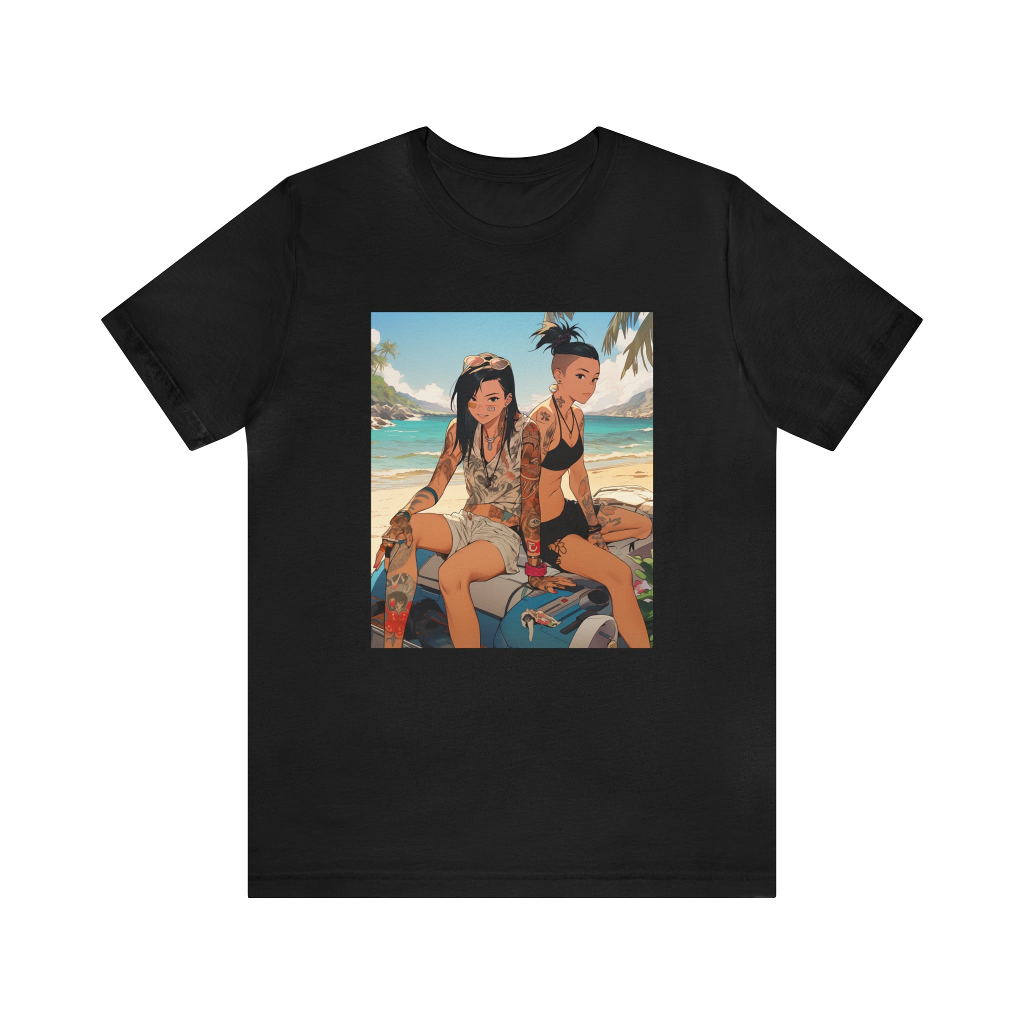 Seoul Beach Vibes Bikini Tattoos Girl Friends Short Sleeve Tee