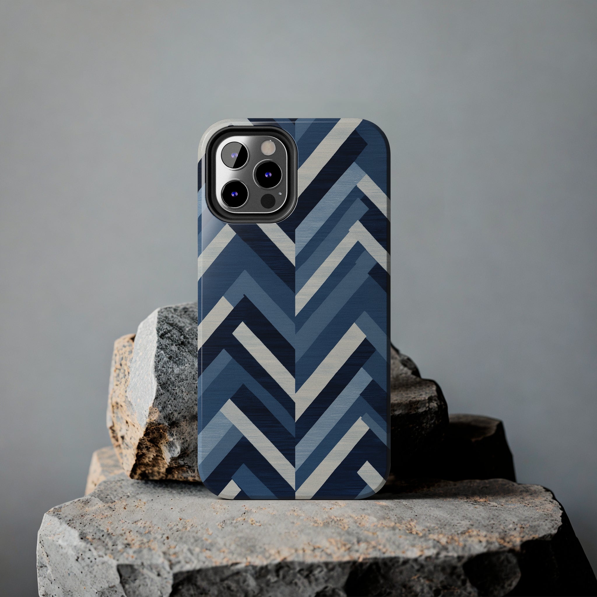 Azure Mosaic: Impact-Resistant iPhone Case