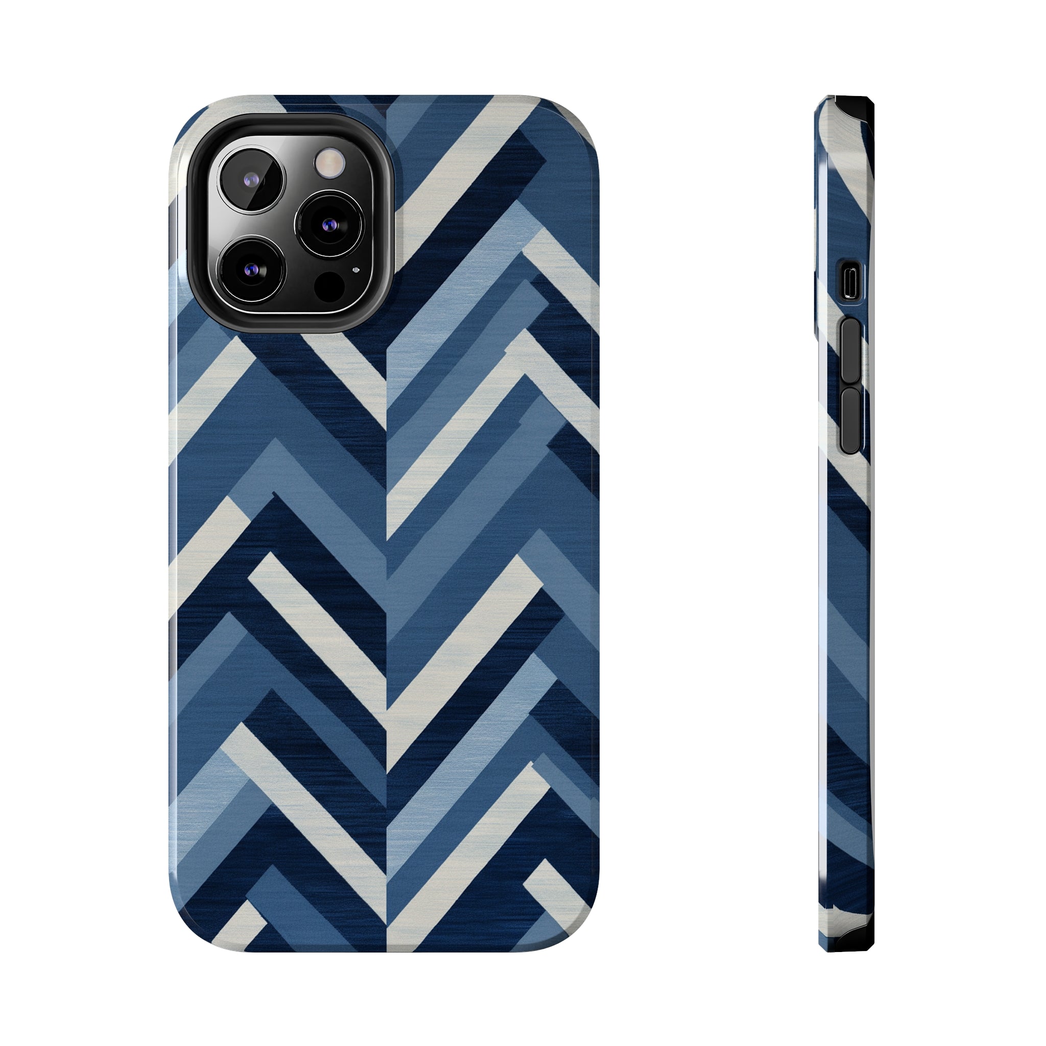 Azure Mosaic: Impact-Resistant iPhone Case