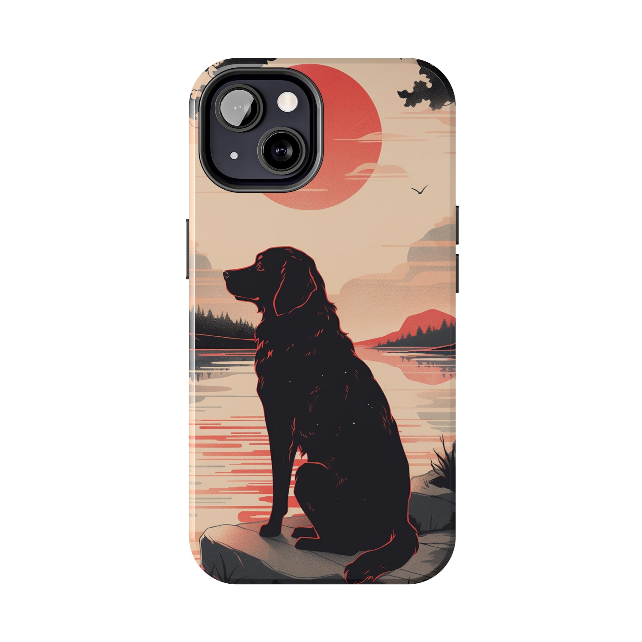 Golden Retriever Love - Dark Mode: Impact-Resistant iPhone Case