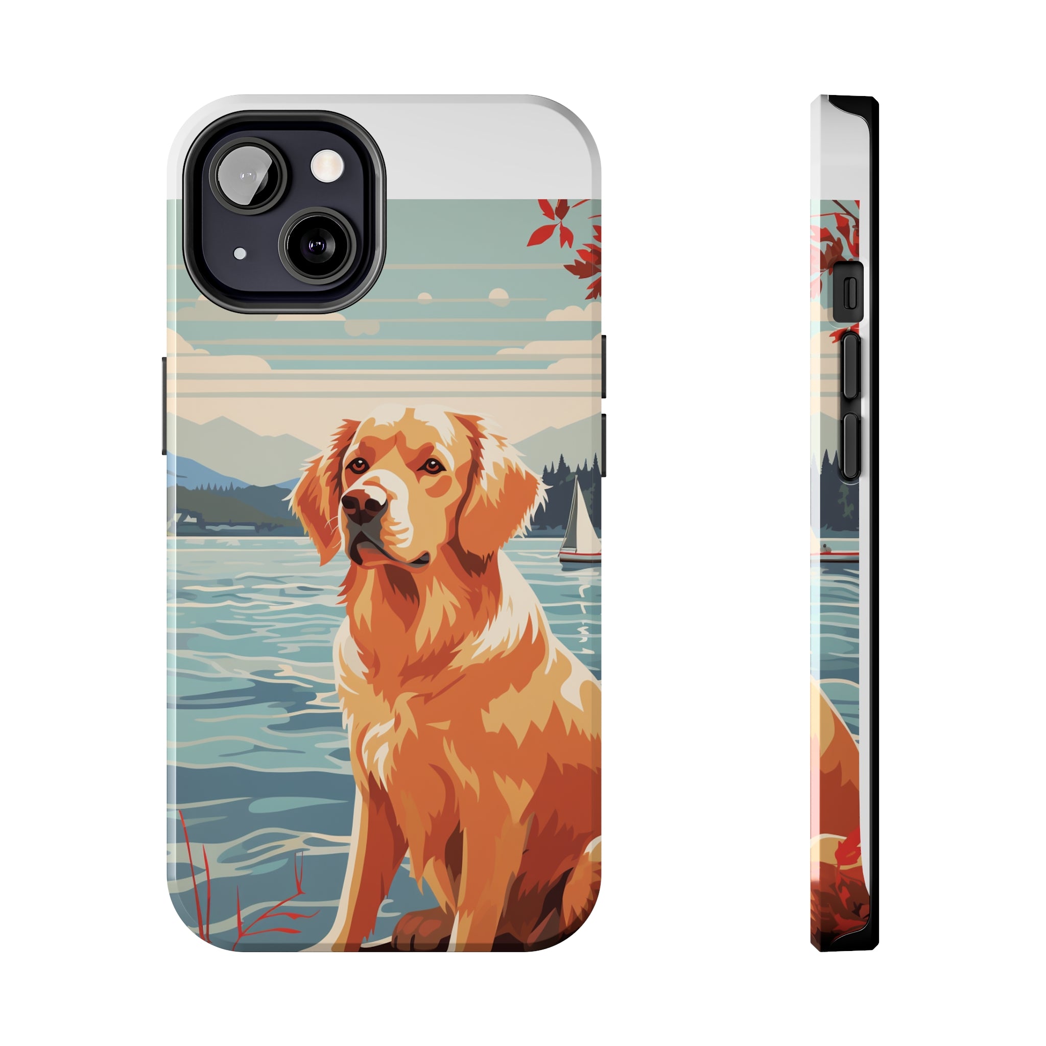 Golden Retriever Love: Impact-Resistant iPhone Case