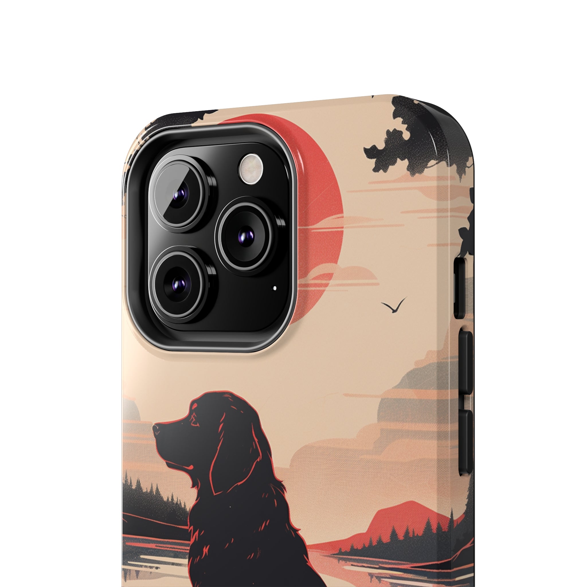 Golden Retriever Love - Dark Mode: Impact-Resistant iPhone Case