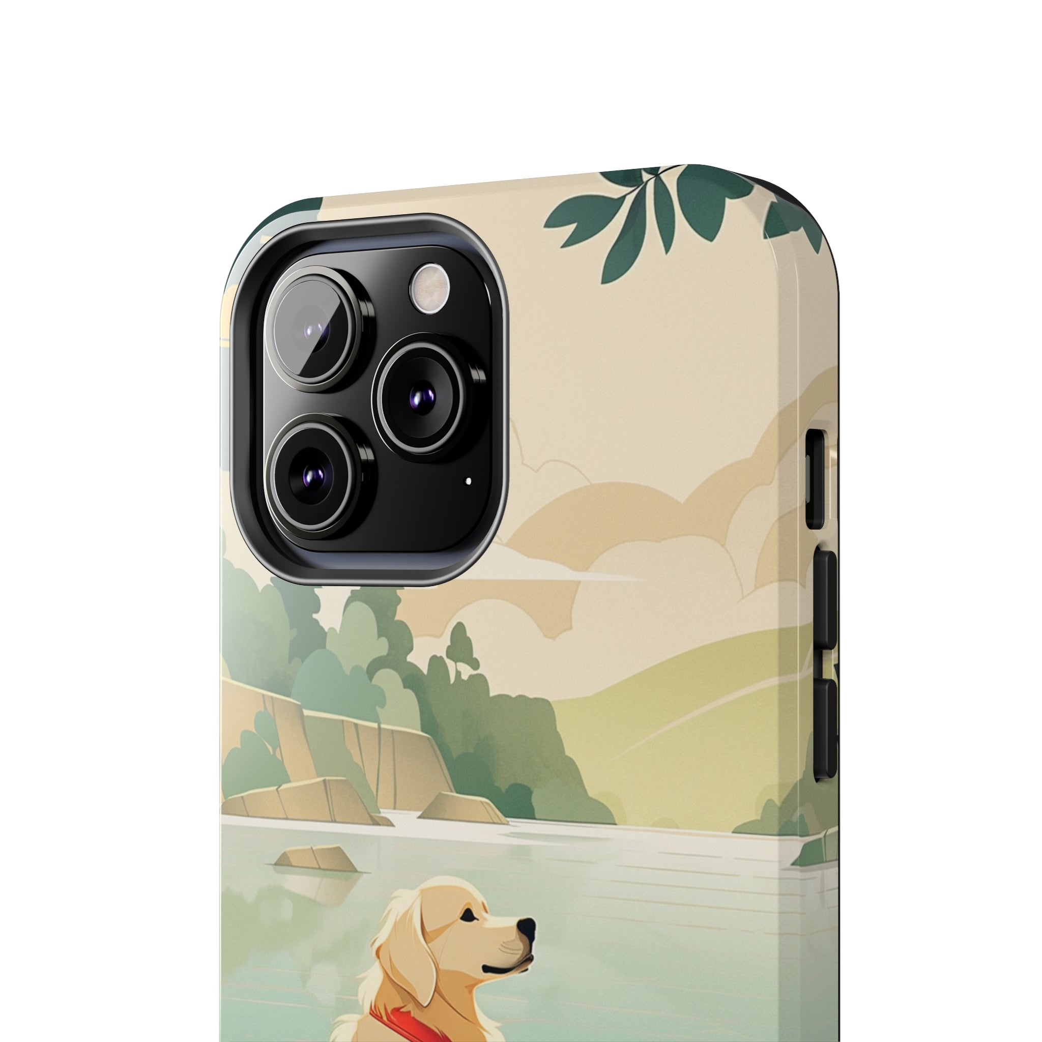 Golden Retriever Love: Impact-Resistant iPhone Case