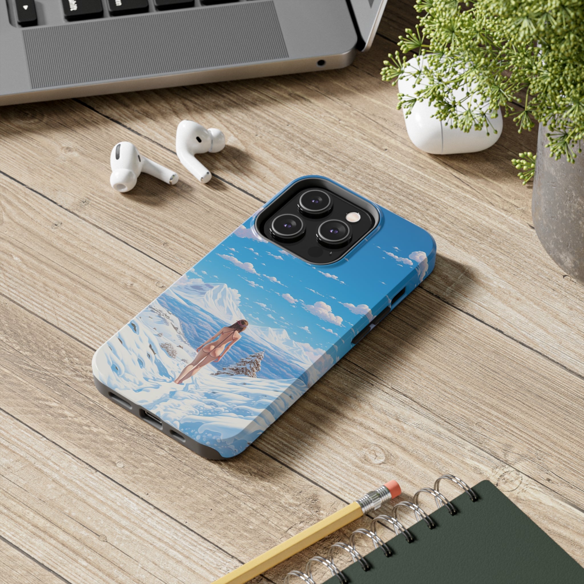 Snowy Majesty: Impact-Resistant iPhone Case