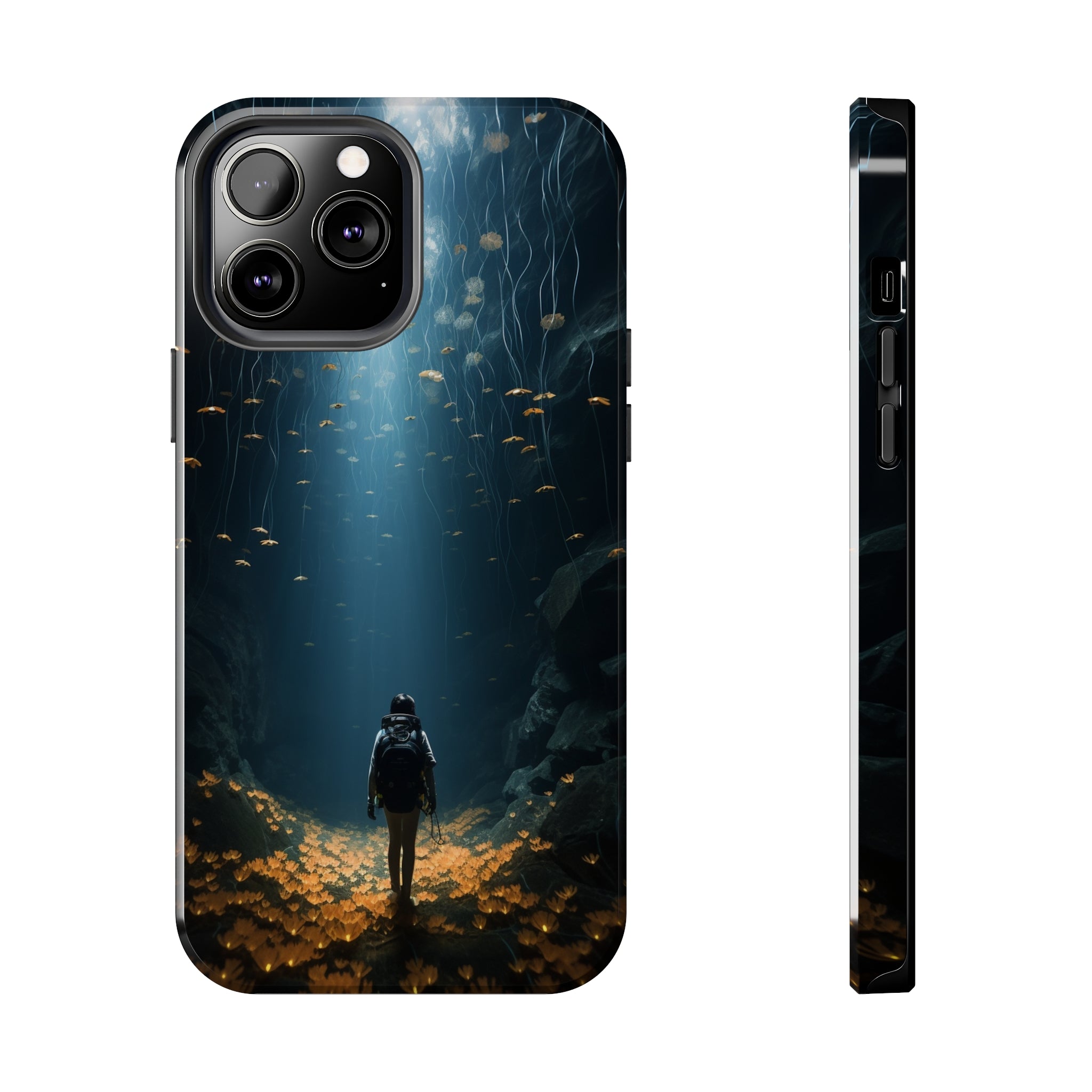 Girl in Abyss: Impact-Resistant iPhone Case