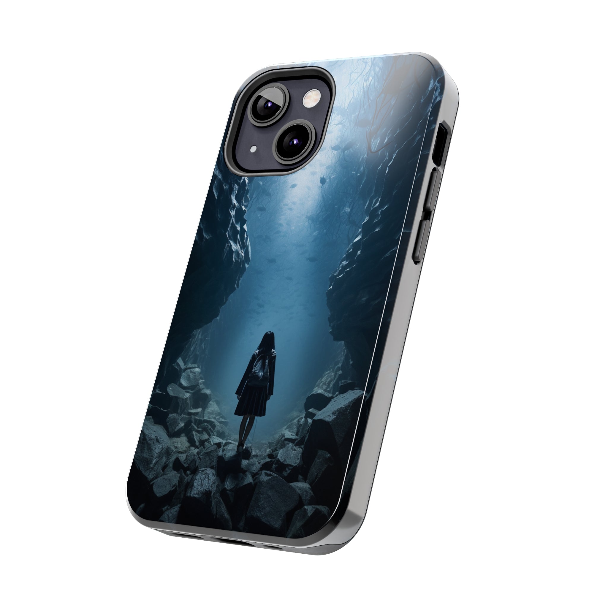 Girl in Abyss: Impact-Resistant iPhone Case