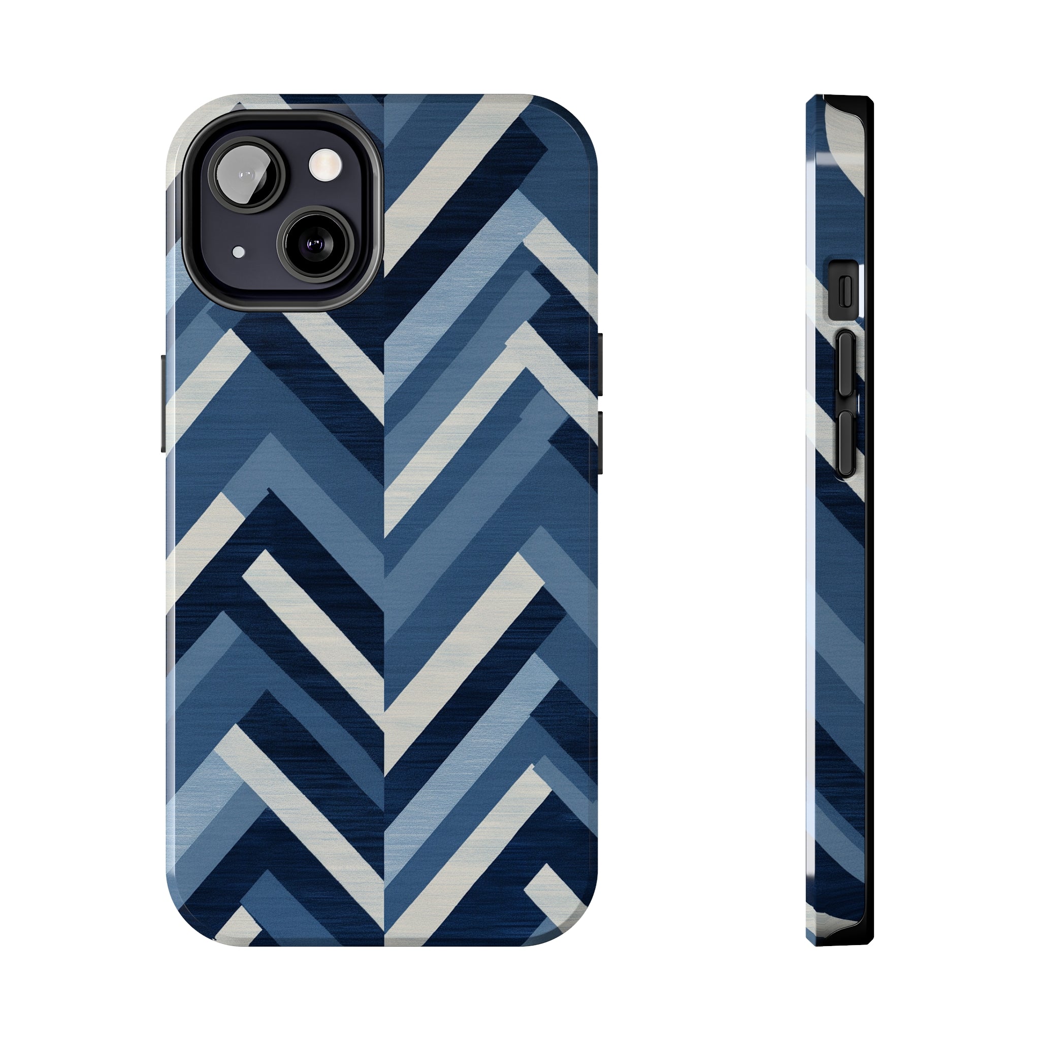 Azure Mosaic: Impact-Resistant iPhone Case