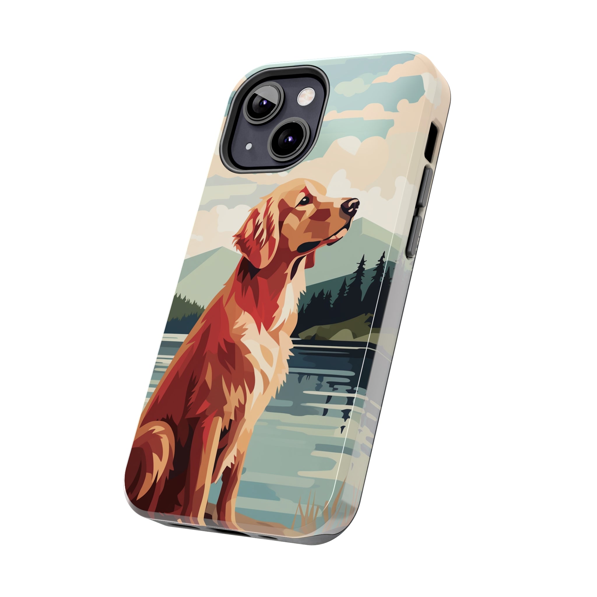 Golden Retriever Love: Impact-Resistant iPhone Case