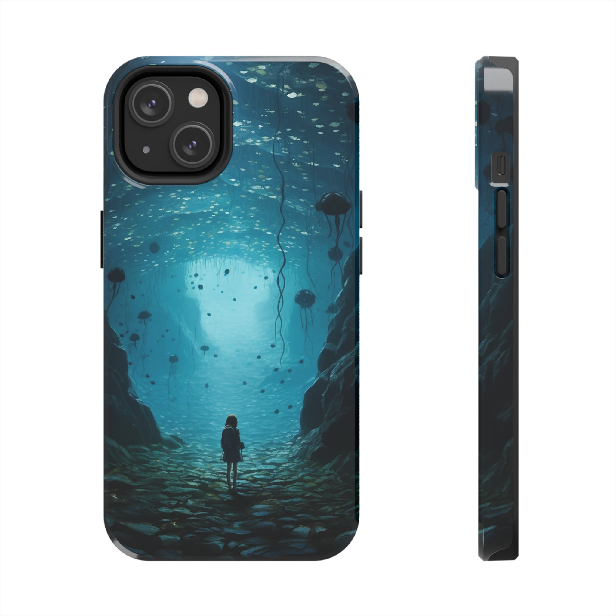 Girl in Abyss: Impact-Resistant iPhone Case