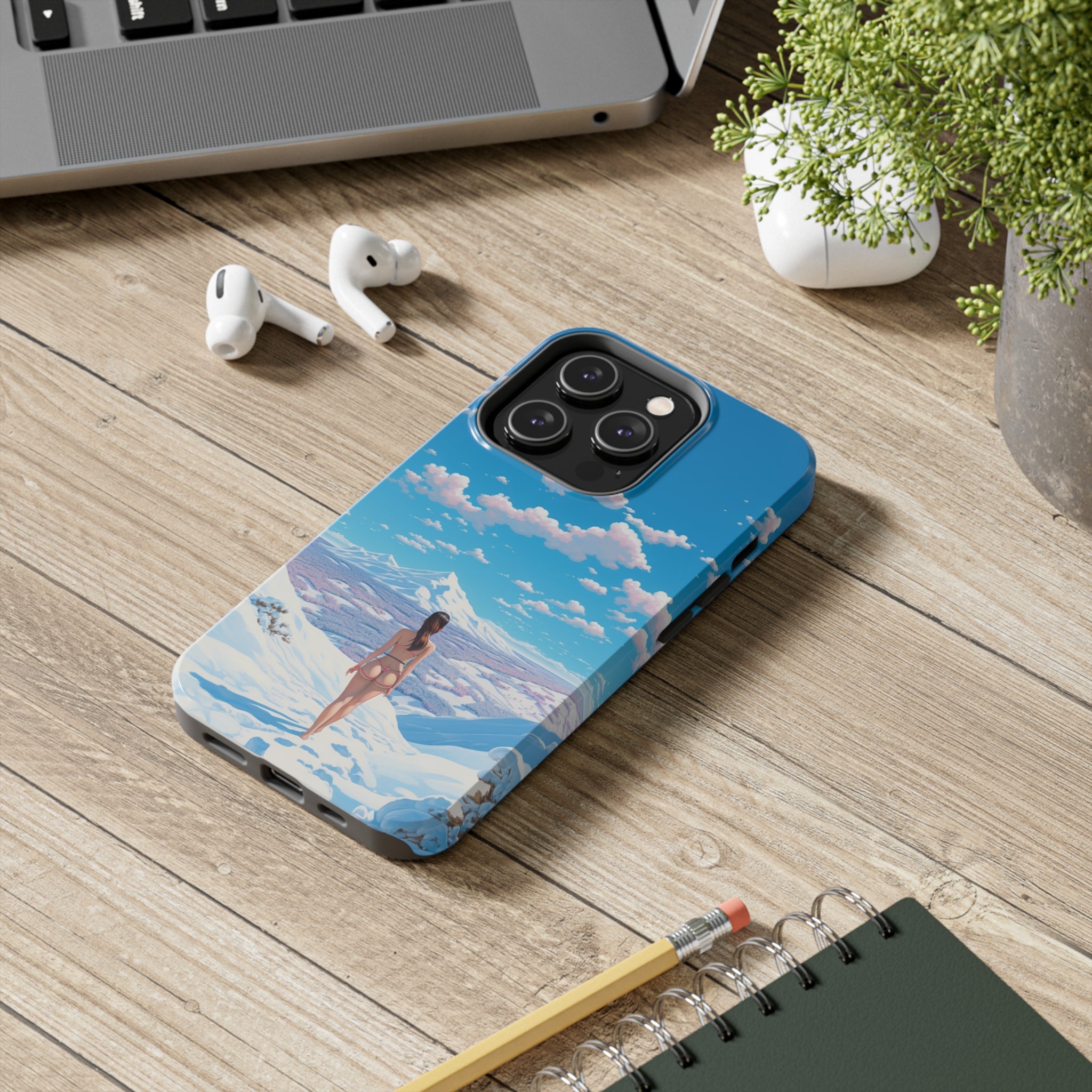 Snowy Majesty: Impact-Resistant iPhone case