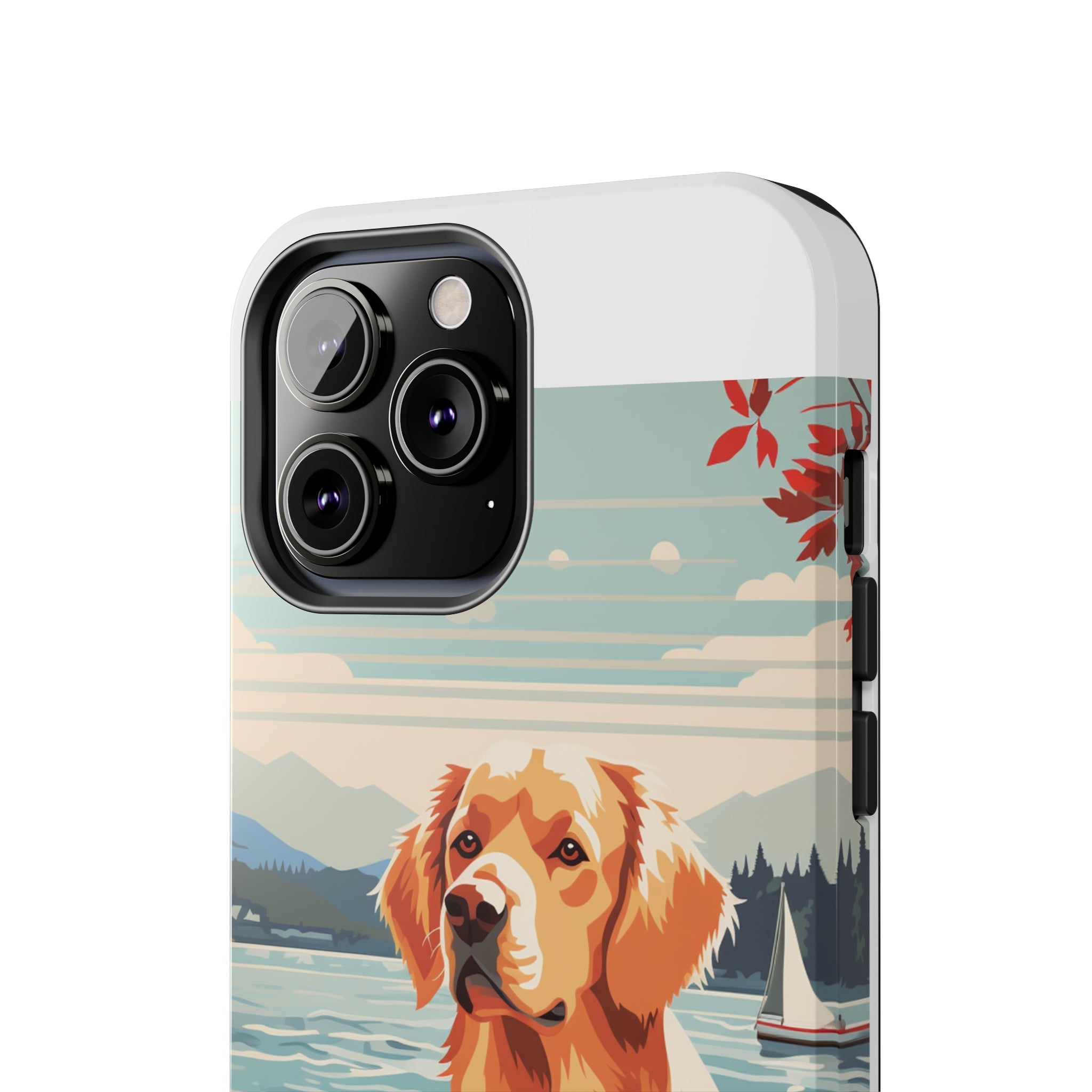 Golden Retriever Love: Impact-Resistant iPhone Case