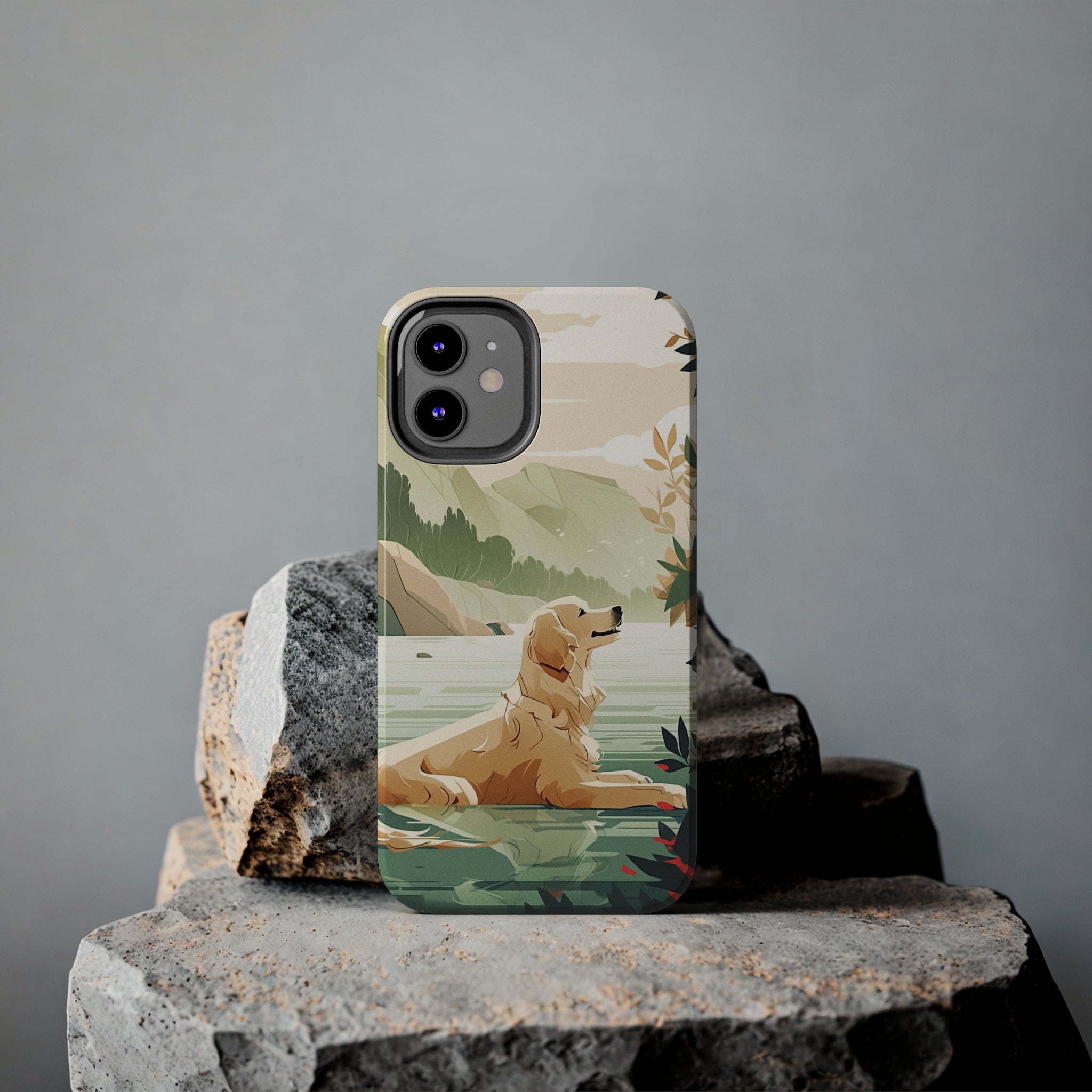 Golden Retriever Love: Impact-Resistant iPhone Case