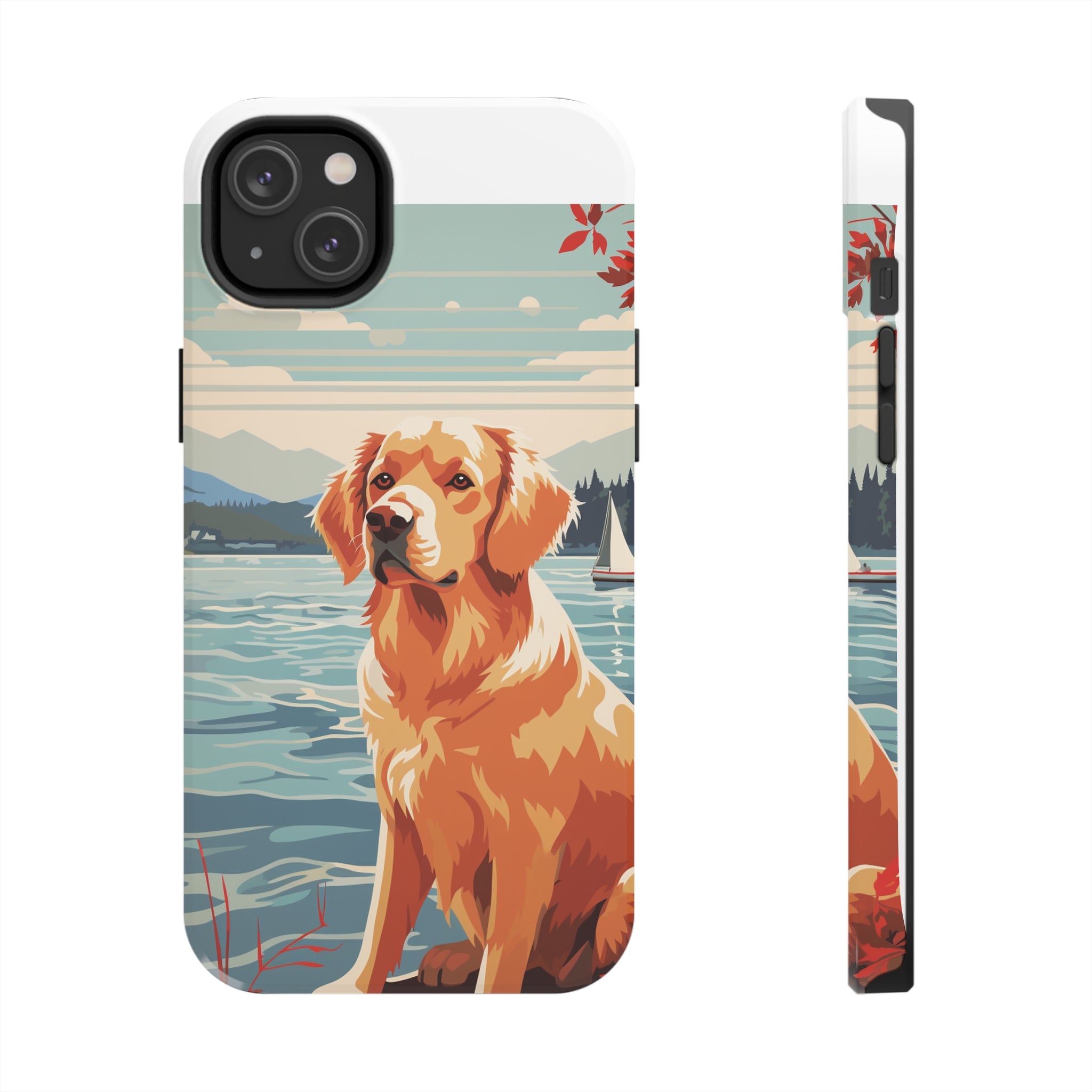 Golden Retriever Love: Impact-Resistant iPhone Case