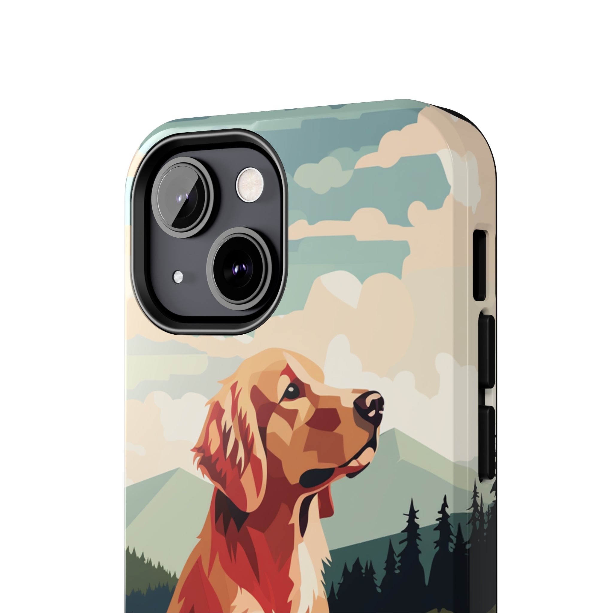 Golden Retriever Love: Impact-Resistant iPhone Case