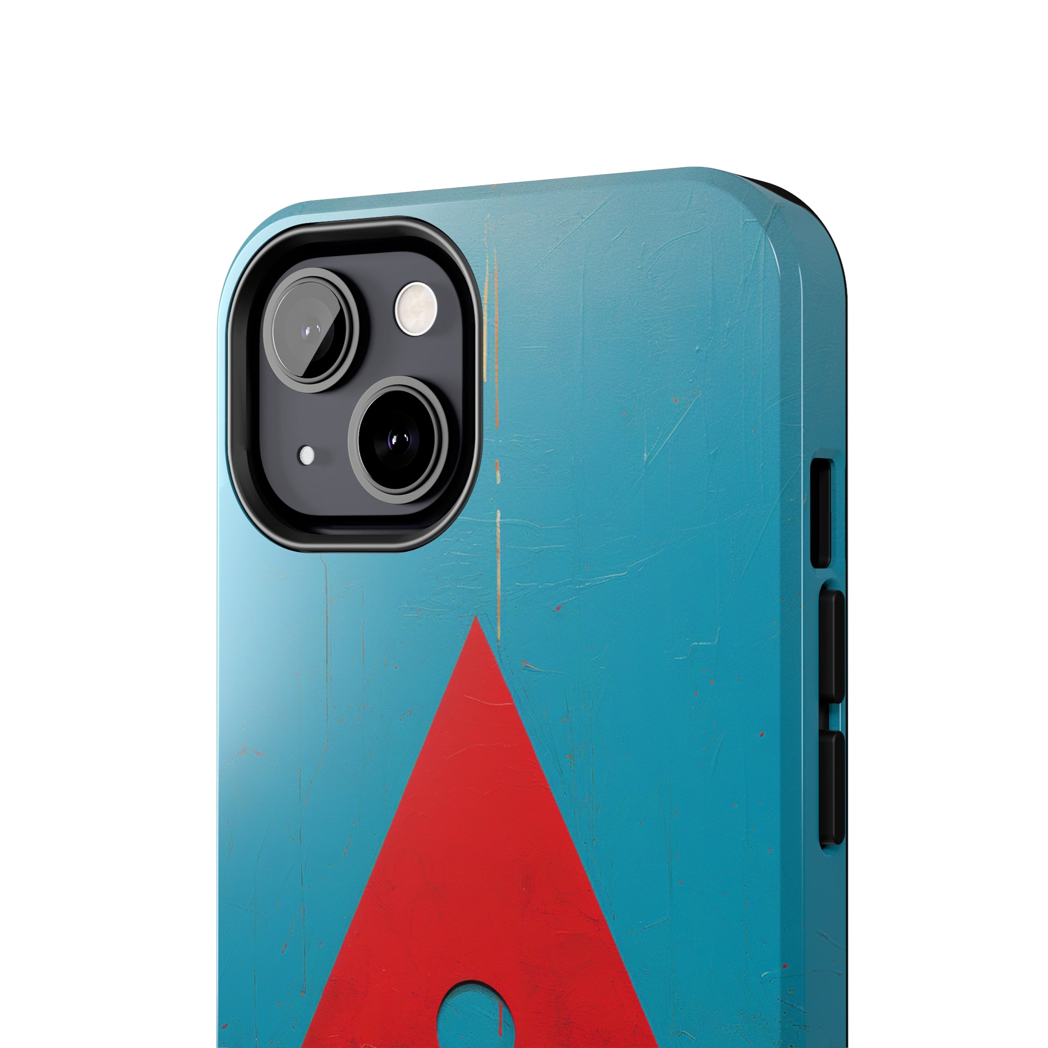 Spooky Red Triangle: Impact-Resistant iPhone Case