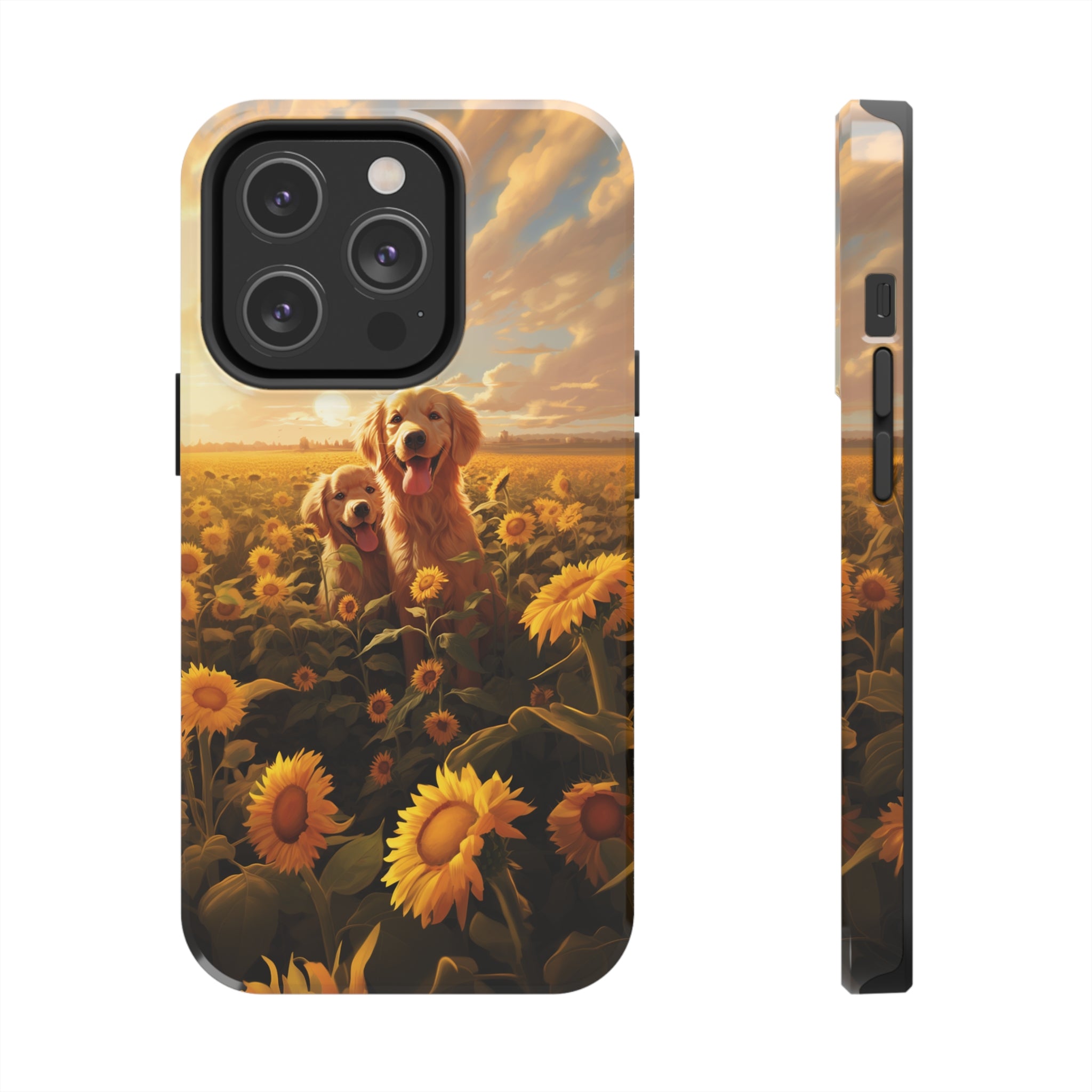 Golden Retriever Love: Impact-Resistant iPhone Case