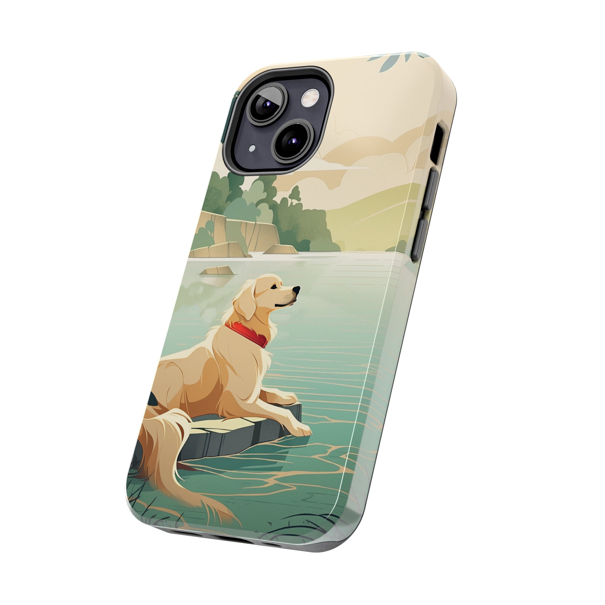 Golden Retriever Love: Impact-Resistant iPhone Case