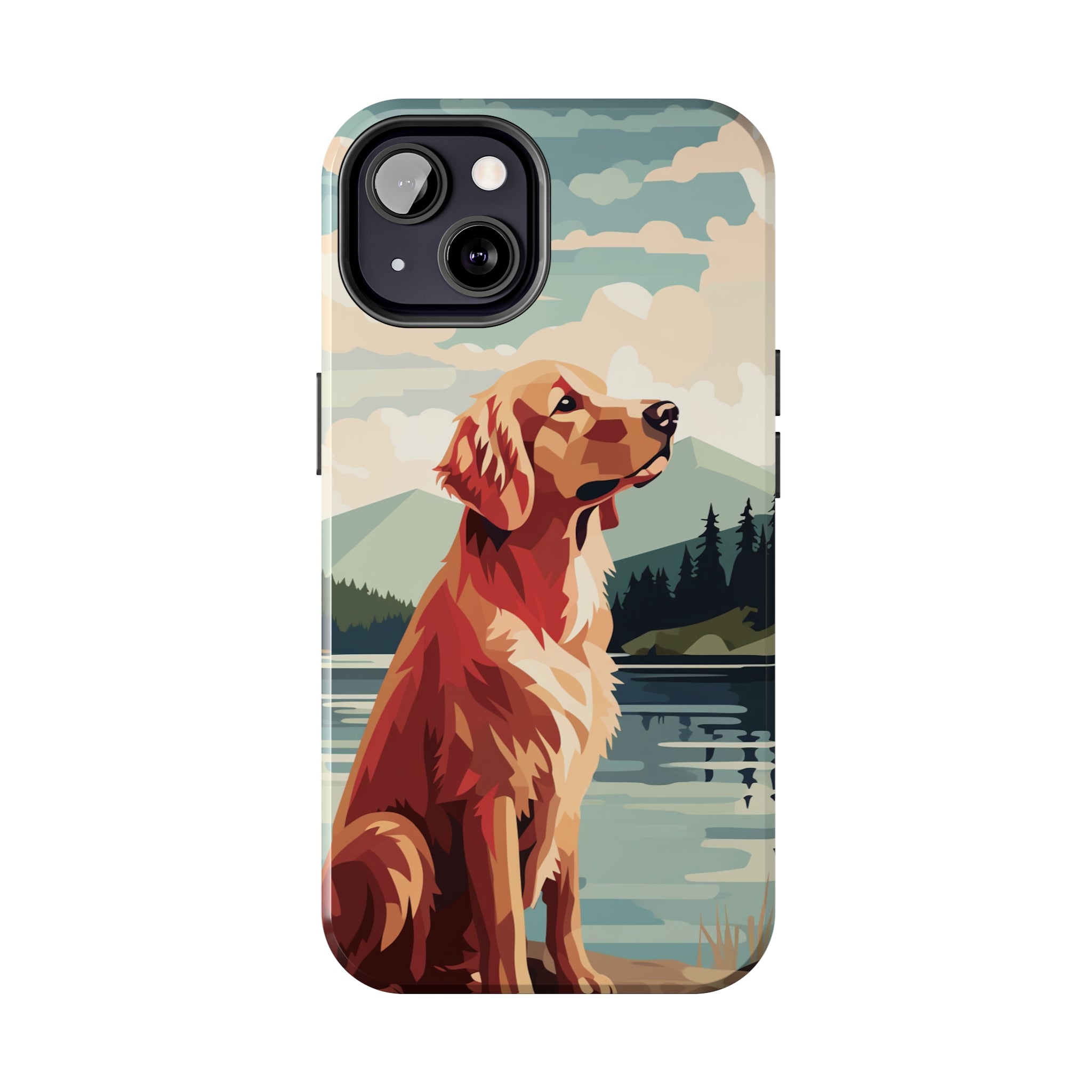 Golden Retriever Love: Impact-Resistant iPhone Case