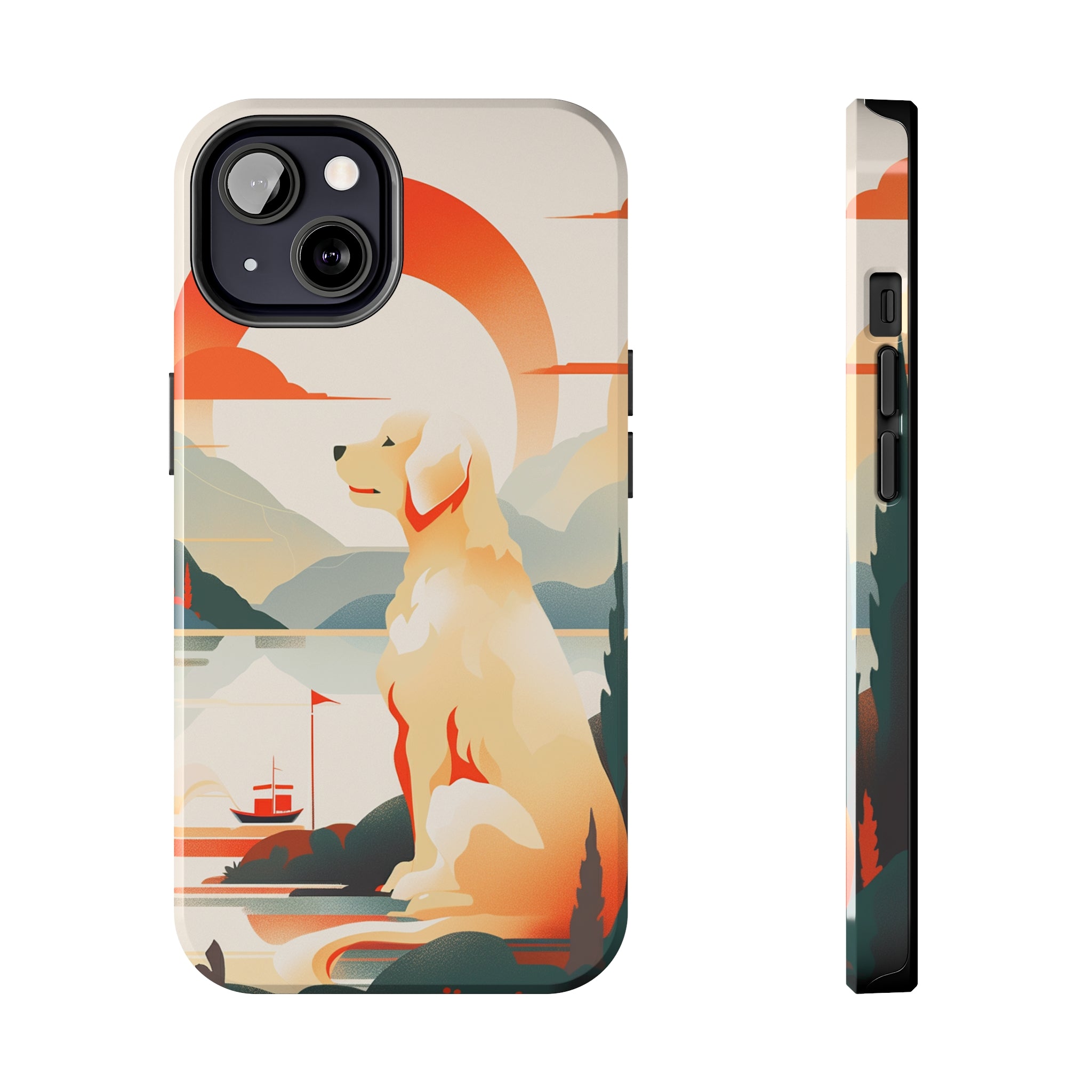 Golden Retriever Love: Impact-Resistant iPhone Case