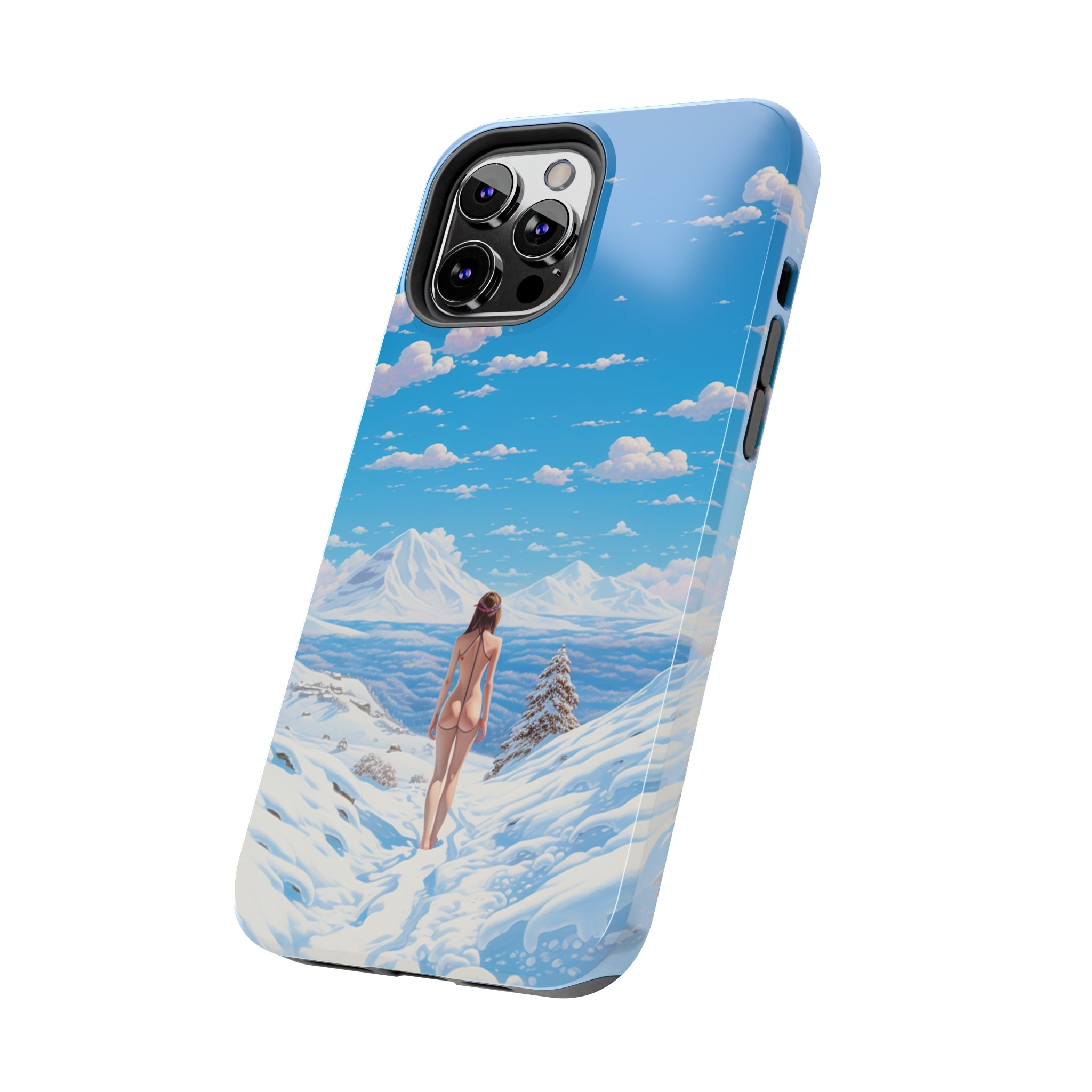 Snowy Majesty: Impact-Resistant iPhone Case