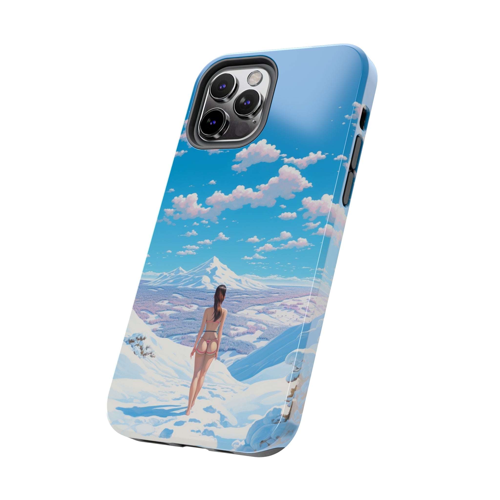 Snowy Majesty: Impact-Resistant iPhone case