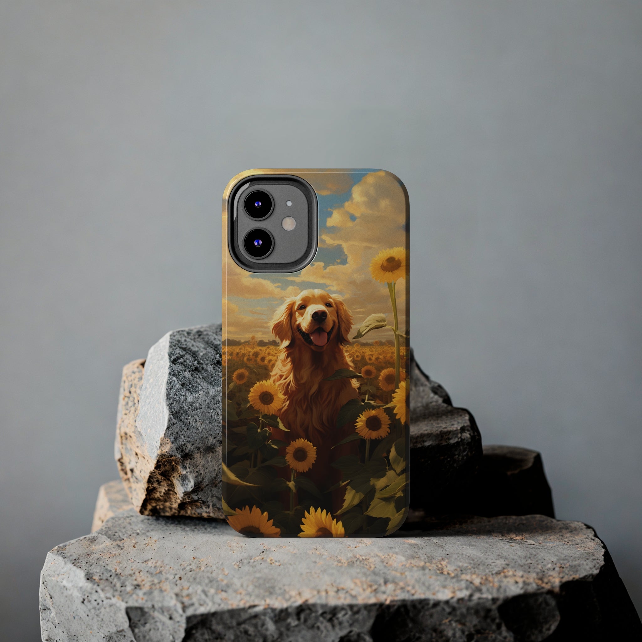 Golden Retriever Love: Impact-Resistant iPhone Case