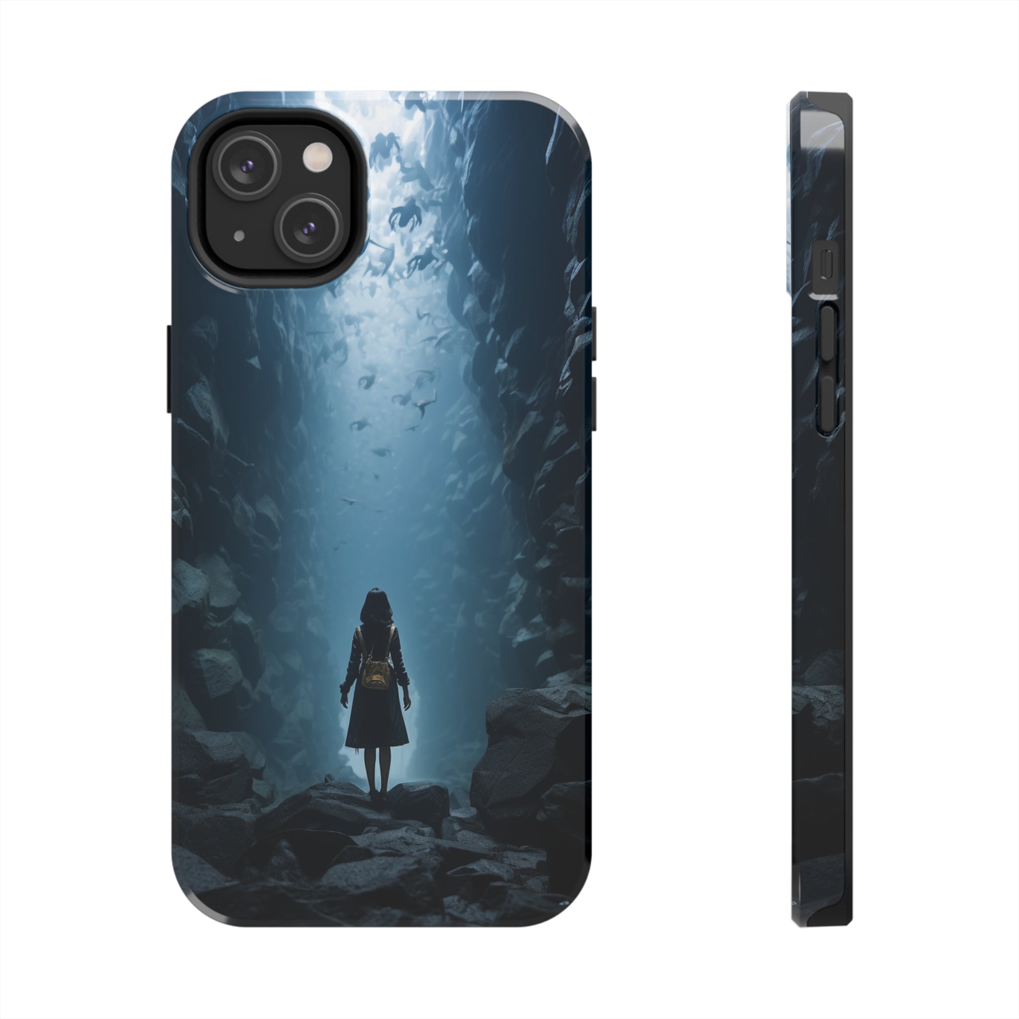 Girl in Abyss: Impact-Resistant iPhone Case