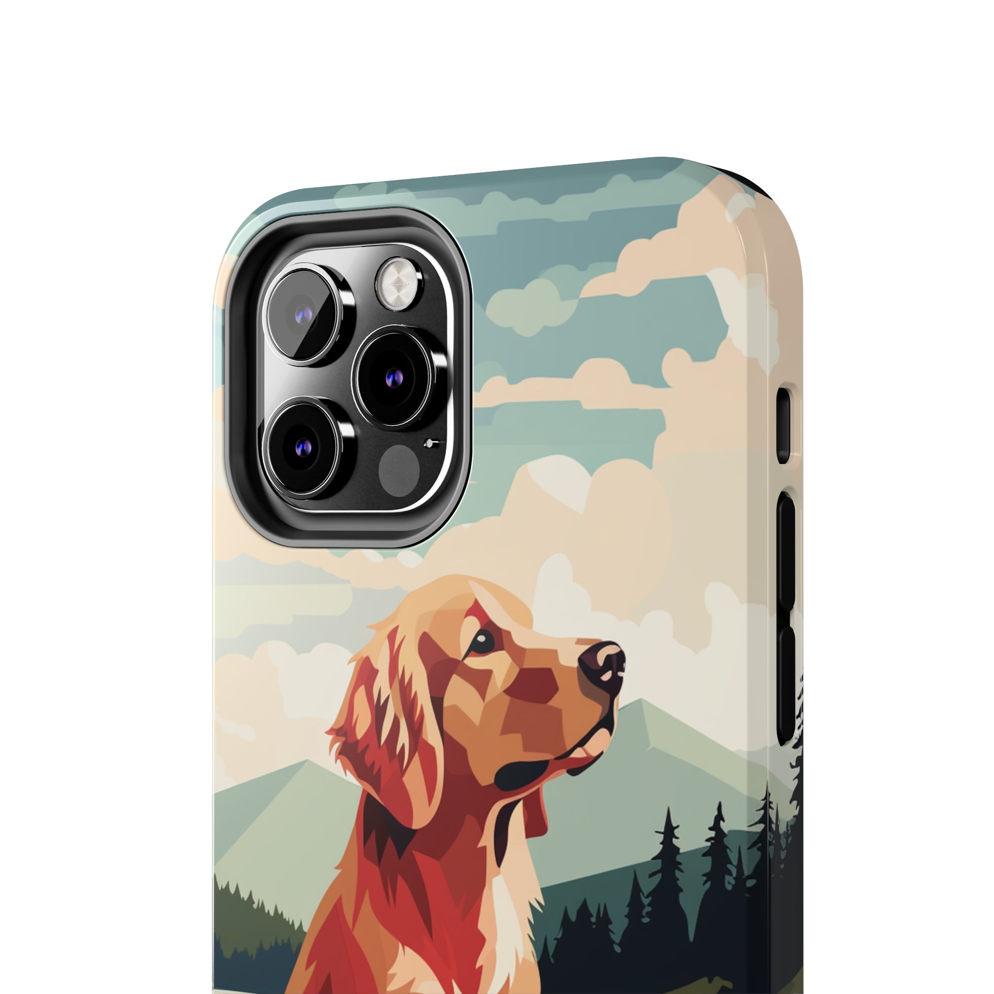 Golden Retriever Love: Impact-Resistant iPhone Case