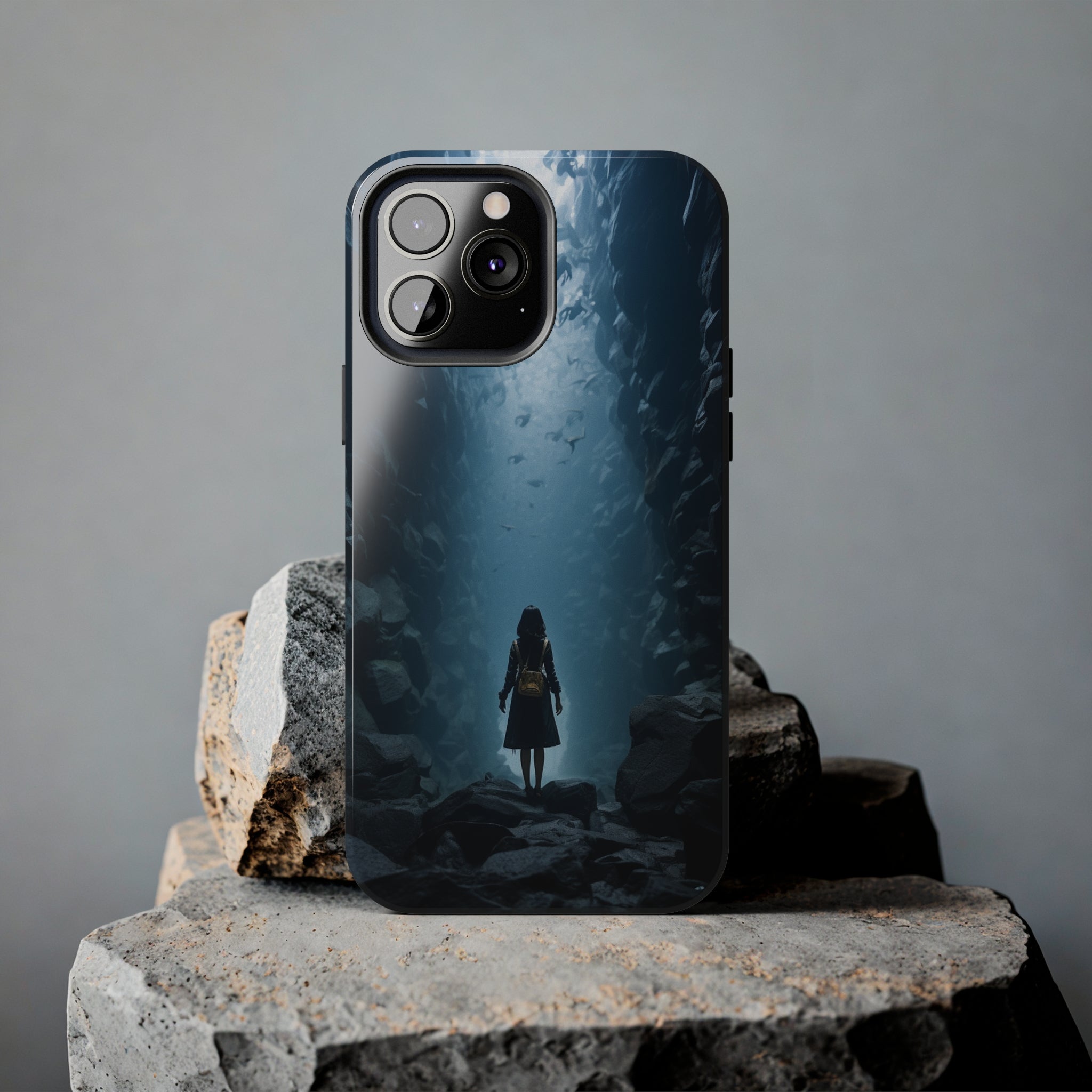 Girl in Abyss: Impact-Resistant iPhone Case