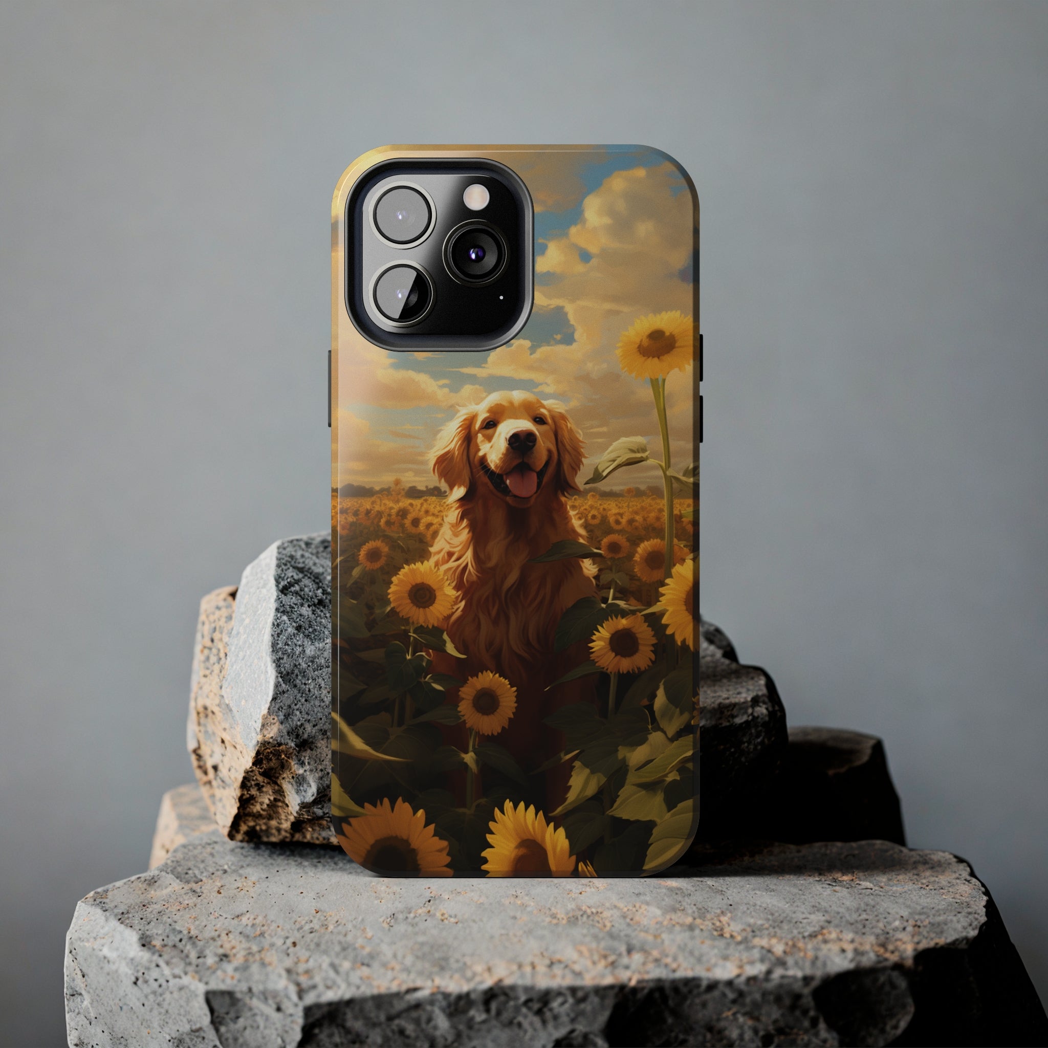 Golden Retriever Love: Impact-Resistant iPhone Case