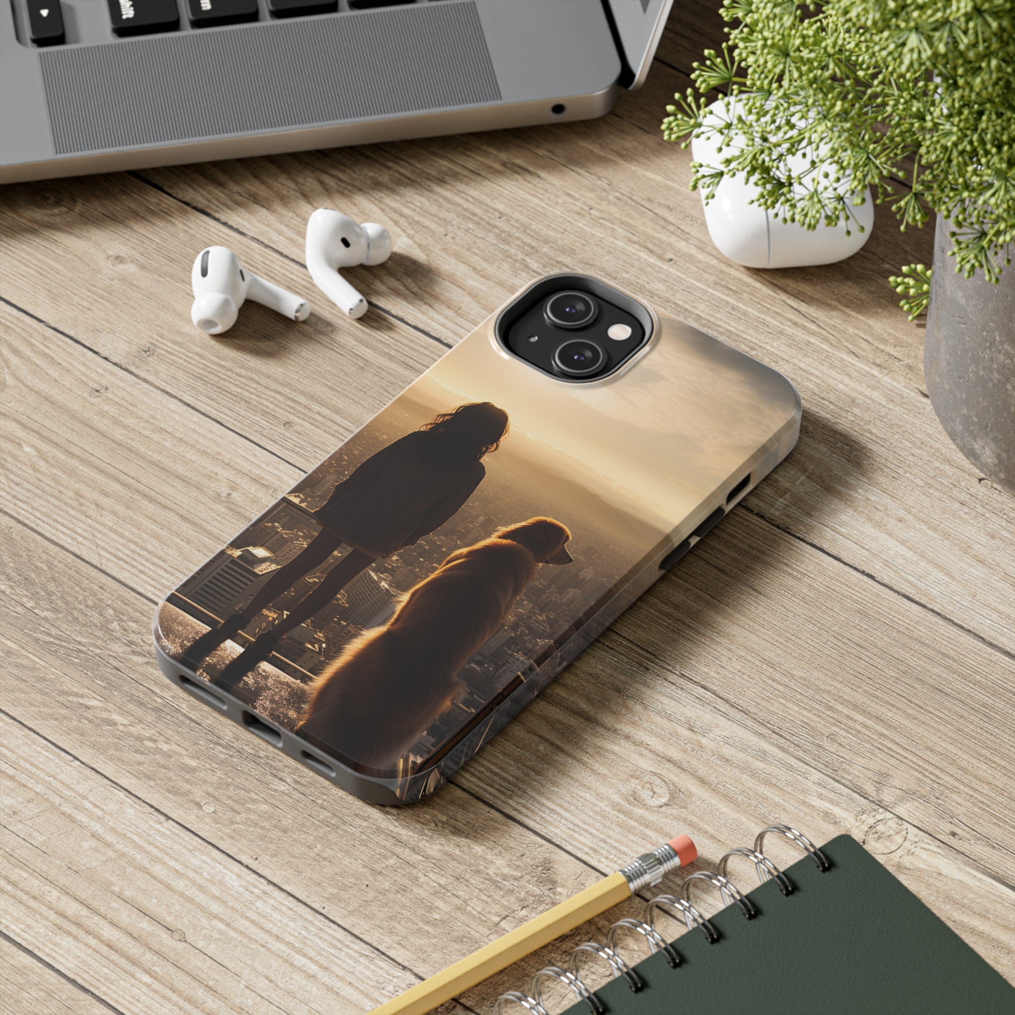 Golden Retriever Bond: Impact-Resistant iPhone Case