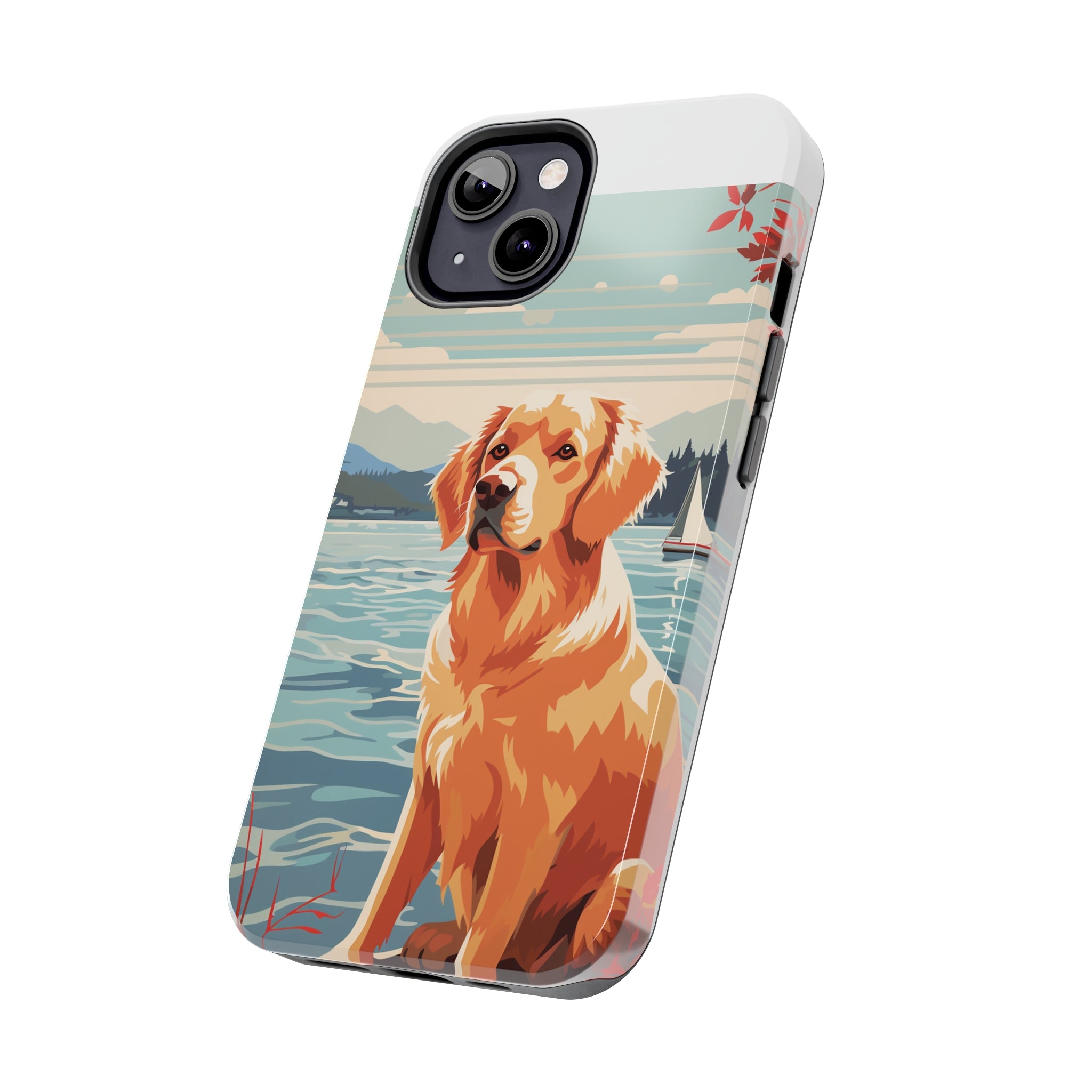 Golden Retriever Love: Impact-Resistant iPhone Case